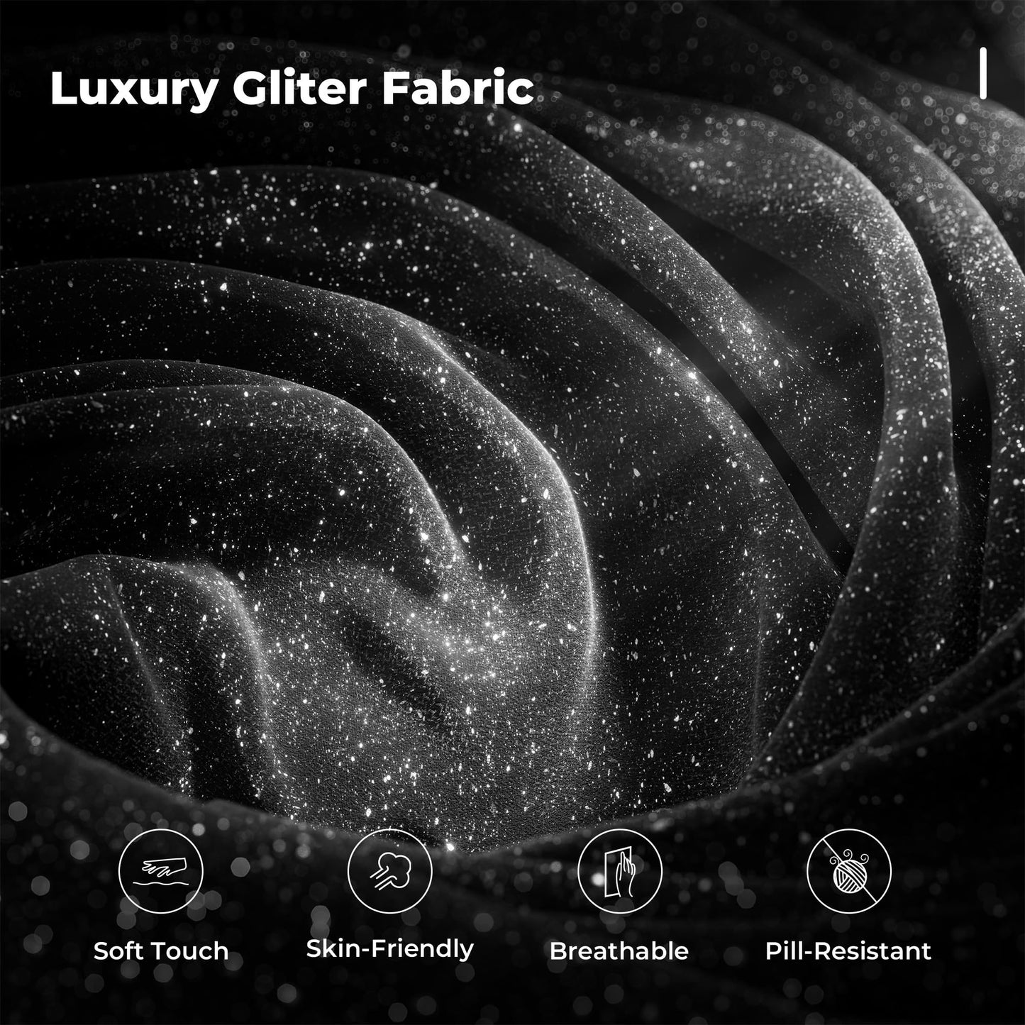 HOMRELEXA Big and Tall Office Chair, Flip Armrests for Pets & Cross Legged Sitting, Executive Ergonomic Computer Gaming Chair with Foot Rest, Gliter Fabric Wide Seat Reclining Desk Chair