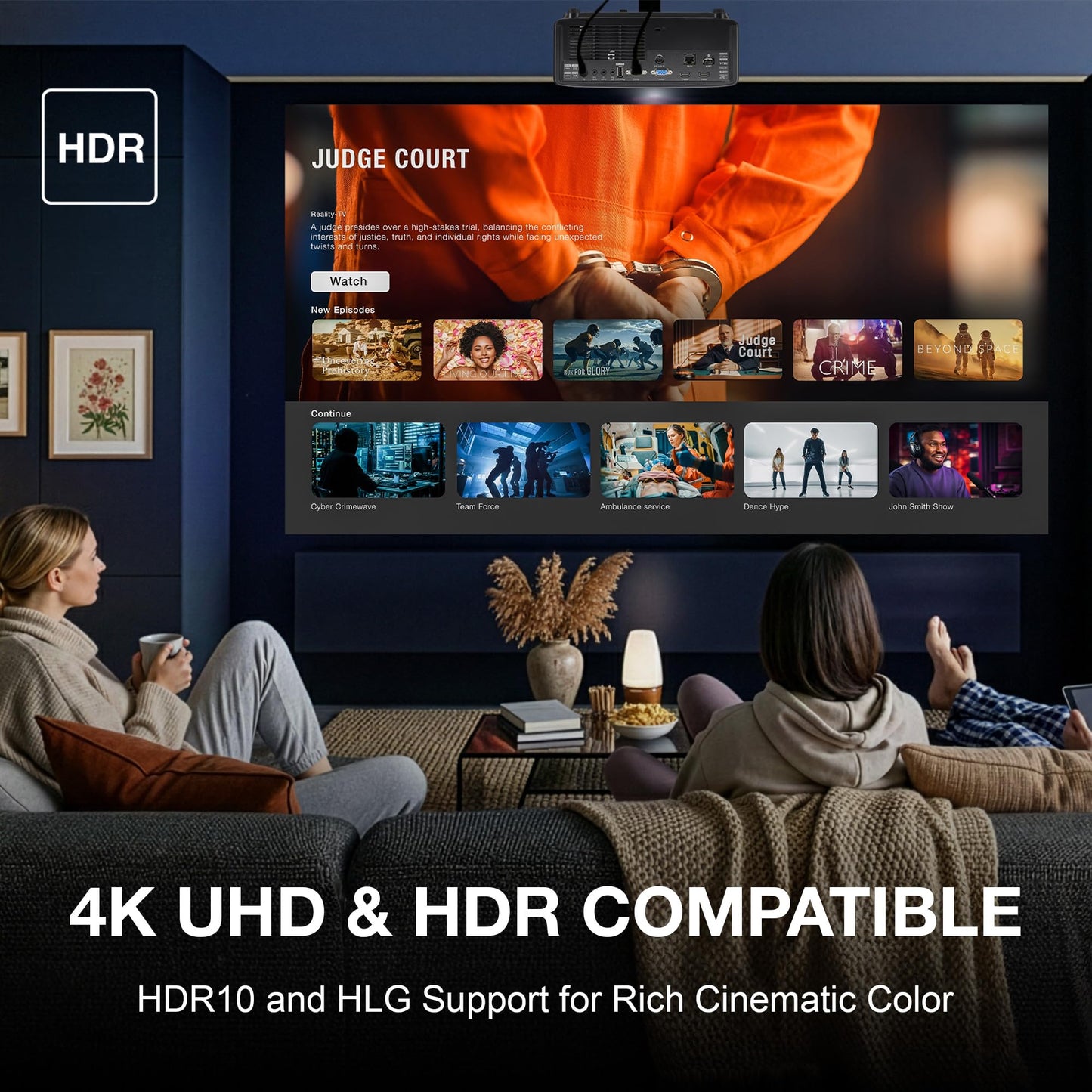 Optoma GT2400HDR - Full HD 1080p, 4,200 Lumens, Short Throw, Laser, Low Input Lag Gaming, Golf Simulation Ready Projector