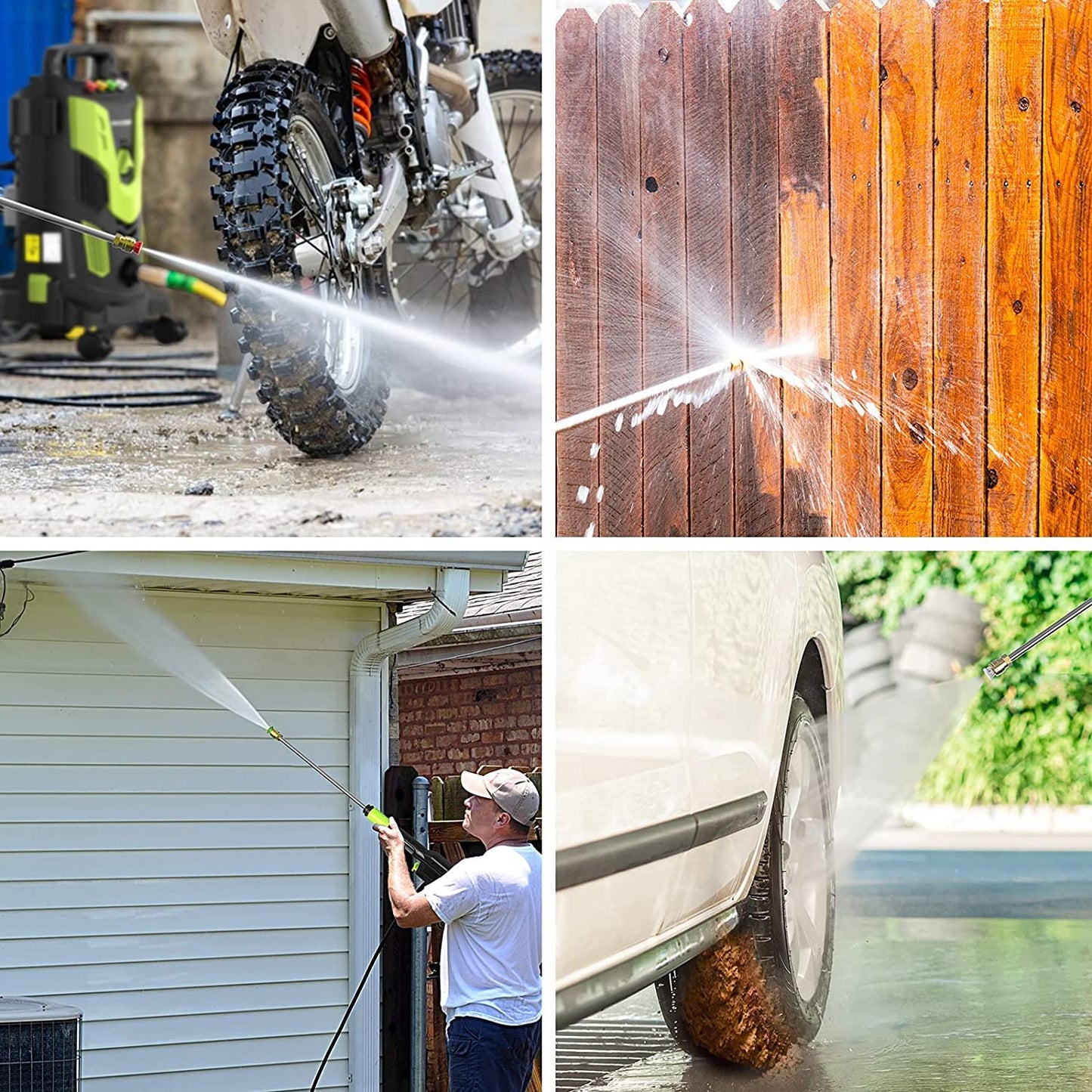 Rock&Rocker Upgraded 1750PSI Pressure Washer, 2.5GPM Portable Electric Power Washer with 360° Spinner Wheels, 4 Quick Connect Nozzles Foam Cannon for Car/Patio/Deck/Home Cleaning