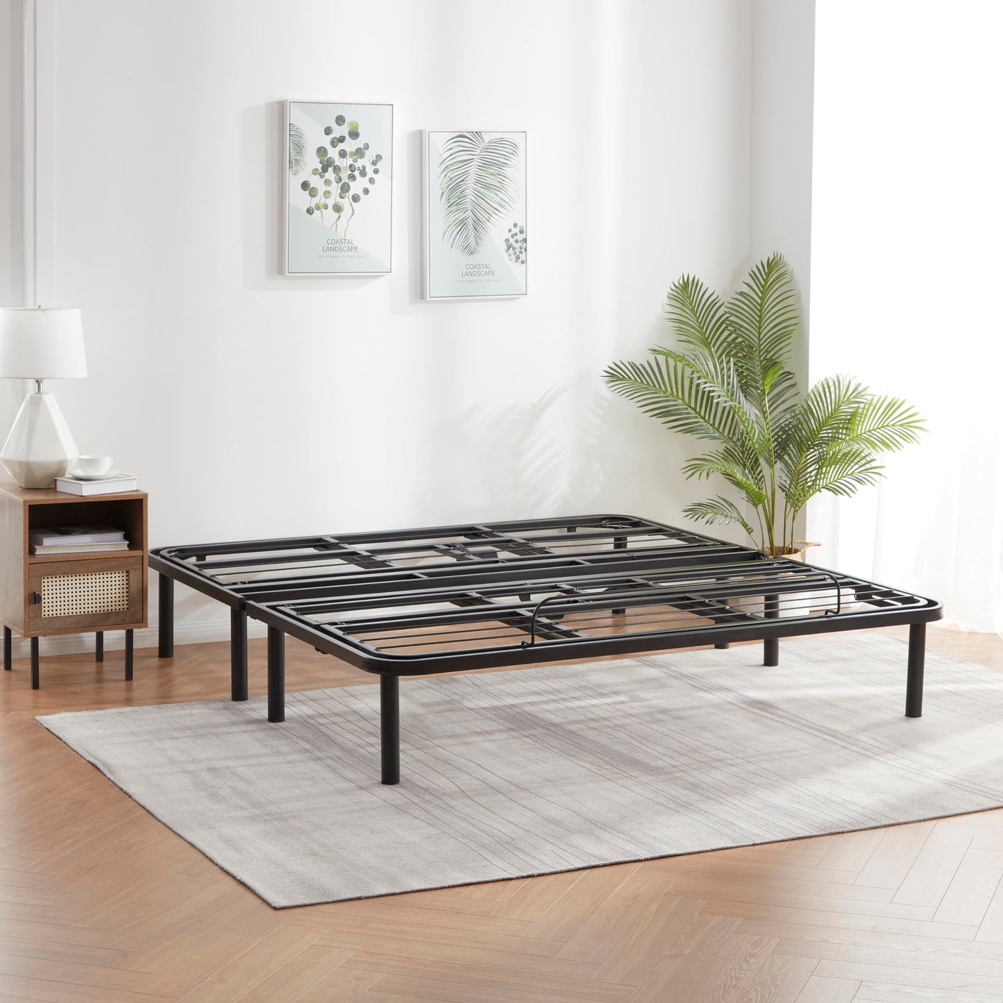 Nestl Basic Adjustable Bed Base, Split King Size Bed Frame, Motorized Head and Foot Incline, Adjustable Bed Frame, Wireless Remote, Fast & Easy Assembly