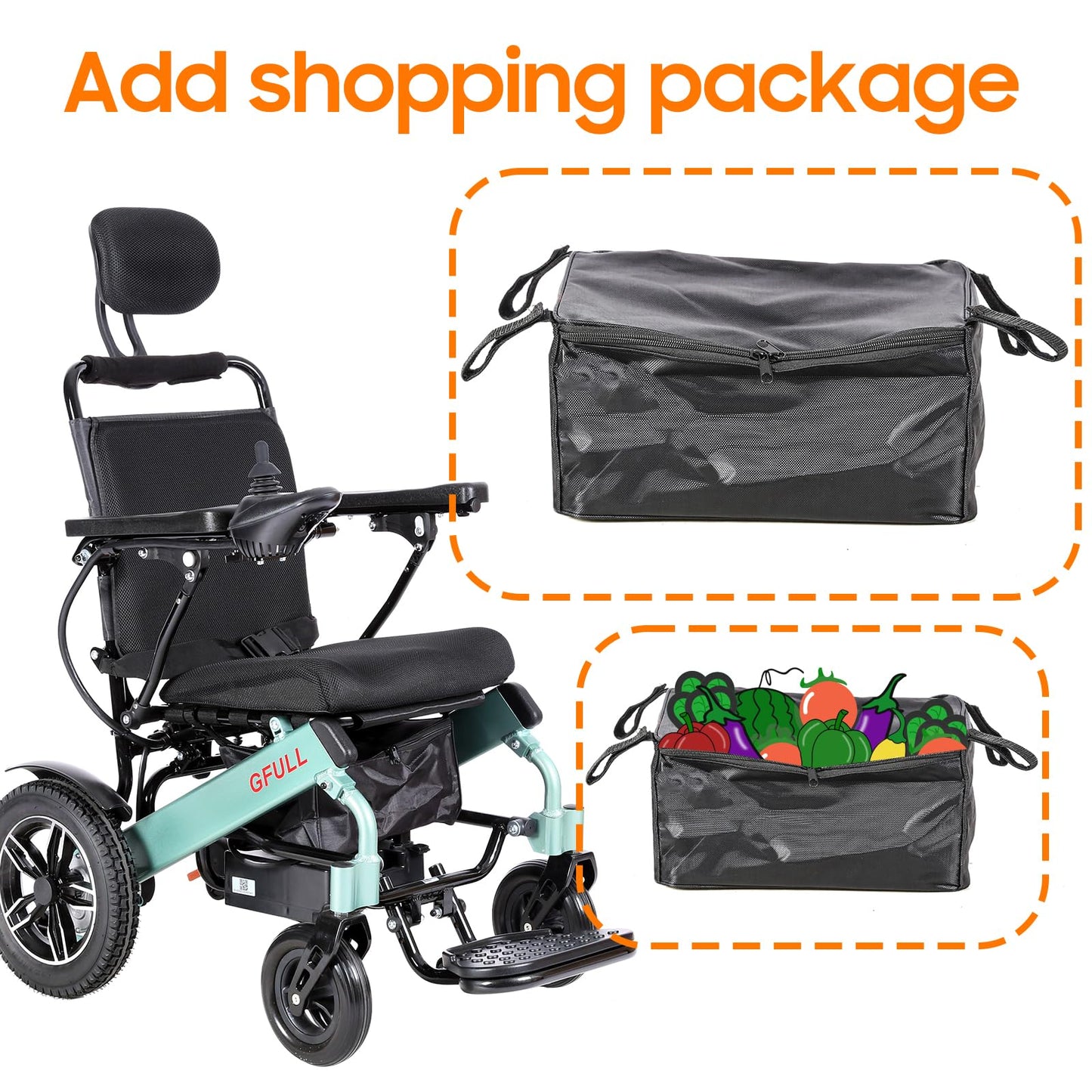Electric Wheelchairs for Adults, Heavy Duty 66lbs 18" Wider Seat Aluminum Foldable Motorized Wheelchair with 12Ah Batteries & Dual Motors, 20 Miles Long Range 330 lbs Large Tire for Home, Park