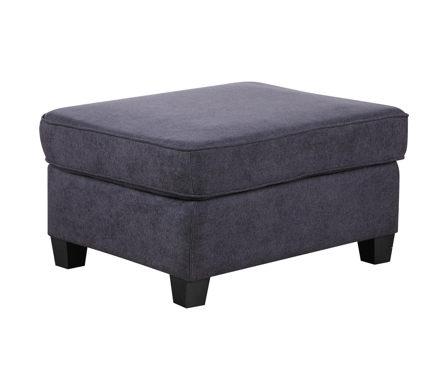 Ball & Cast 116" L-Shaped Sectional Couch with Movable Ottoman & Nailhead Trim Armrest,7 Seat Chenille Upholstered Sofa W/ 6 Throw Pillows,DIY Combination,Comfy Sectionals Set for Living Room,Gray