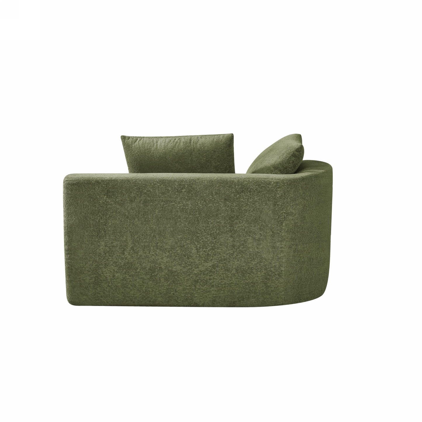 Christopher Knight Home 116" Modern Curved Sectional Sofa 2 Piece Set with Chaise Lounge, High-Density Compressed Sponge Couch, Fully Assembled Right Hand Facing Sofa for Living Room Lounge, Green