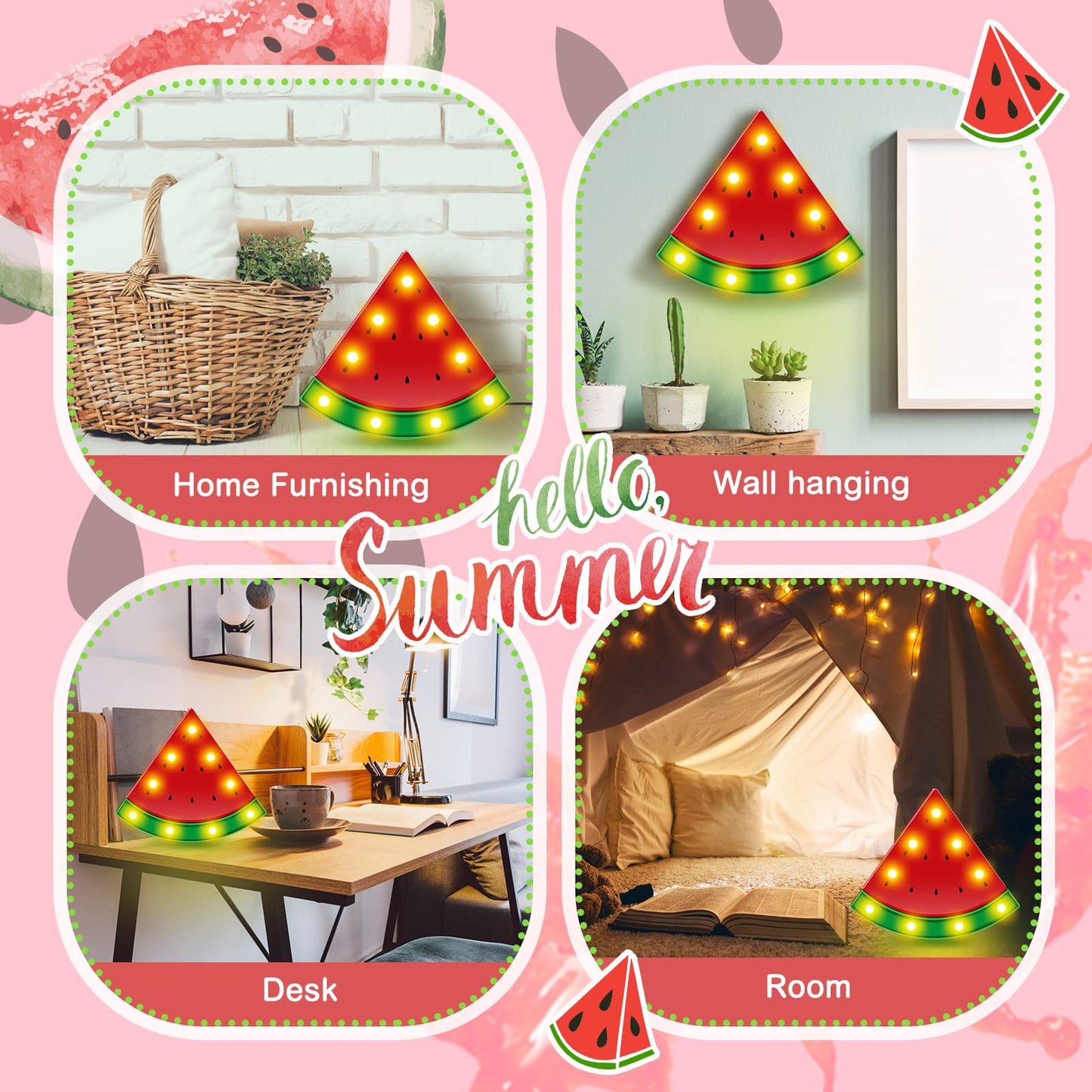 Frienda Watermelon Marquee Light LED Night Light 9 LEDs Medium Red Model Frienda-Lights-0004