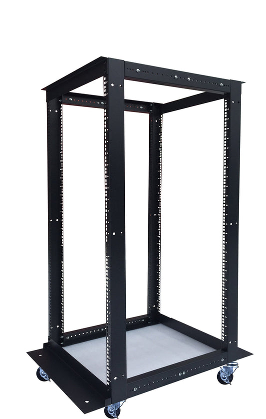 Sysracks 18U 4 Post Open Frame 19 inch Network Server Rack Relay Cabinet Adjustable Depth 24"-37"