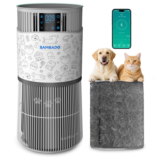 Air Purifier for Home Pets Large Room up to 4000 Sq Ft, H13 HEPA Whole House Air Purifier for Pet Hair Litter Box Odor, Aromatherapy, Smart WiFi, Washable Filter, 22dB Quiet for Bedroom