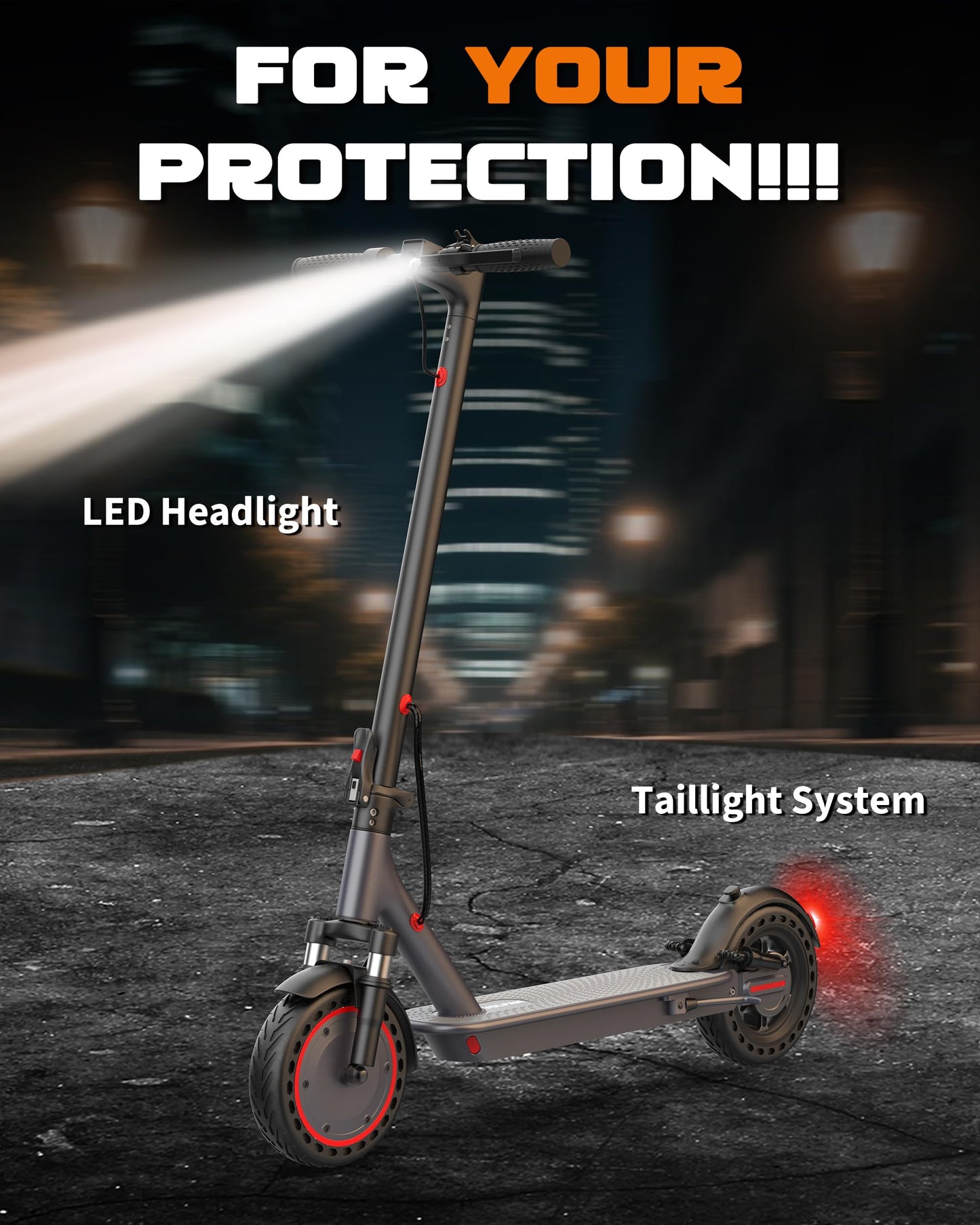 VOLPAM Electric Scooter with 8.5"/10" Solid Tire, 350W/500W Powerful Motor & 19/22 MPH Top Speed, 16-28 Miles Long Range, Folding E Scooter Choice