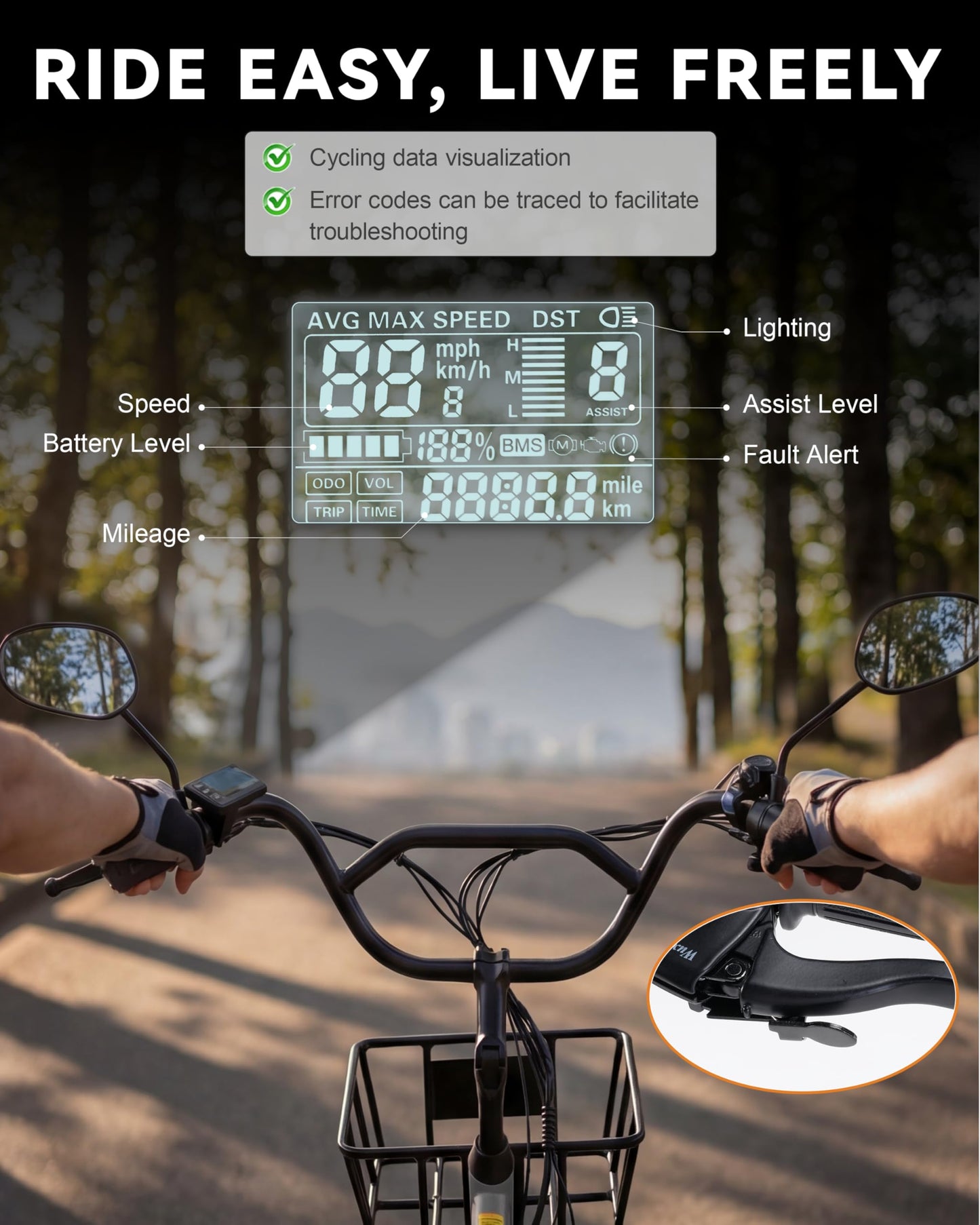 ANCHEER Electric Tricycle for Adults, 48V/864WH E Trike, 749W Powerful Motor, 20"x4.0" Fat Tire 3 Wheel Electric Bike, 3A Fast Charger, 15.5MPH, 65 Miles, Parking, Differential, UL2849 Compliant