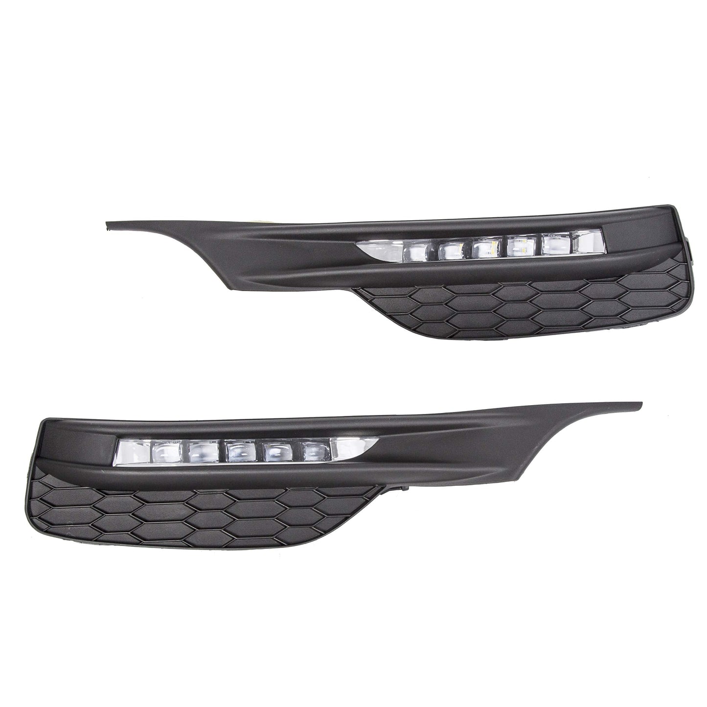 KUAFU High Power LED Fog Lights Kit for 2016-2017 Honda Accord Sedan, Black, Includes Switch, Bezel Covers & Relay Wiring