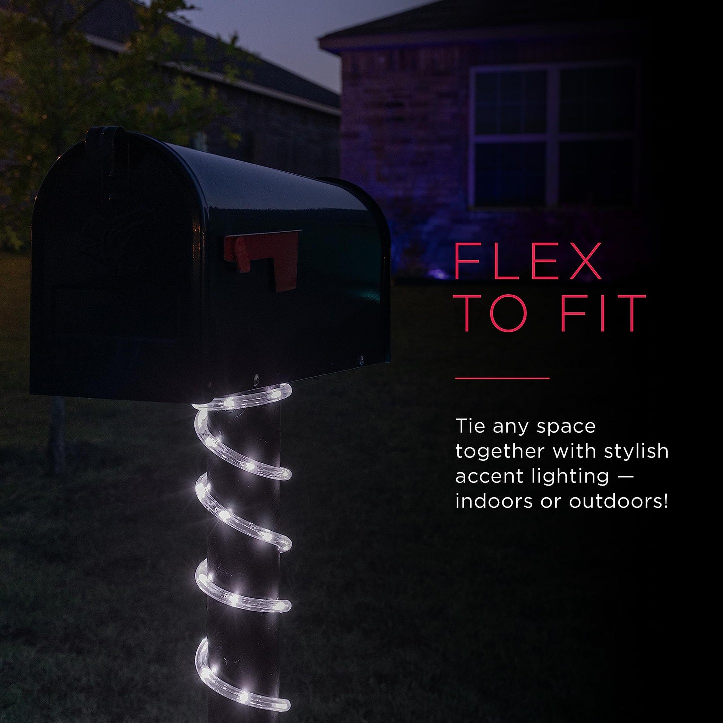 UltraPro LED Rope Lights, 50ft, Cool White 5000K, Indoor/Outdoor, Waterproof, Model 54846