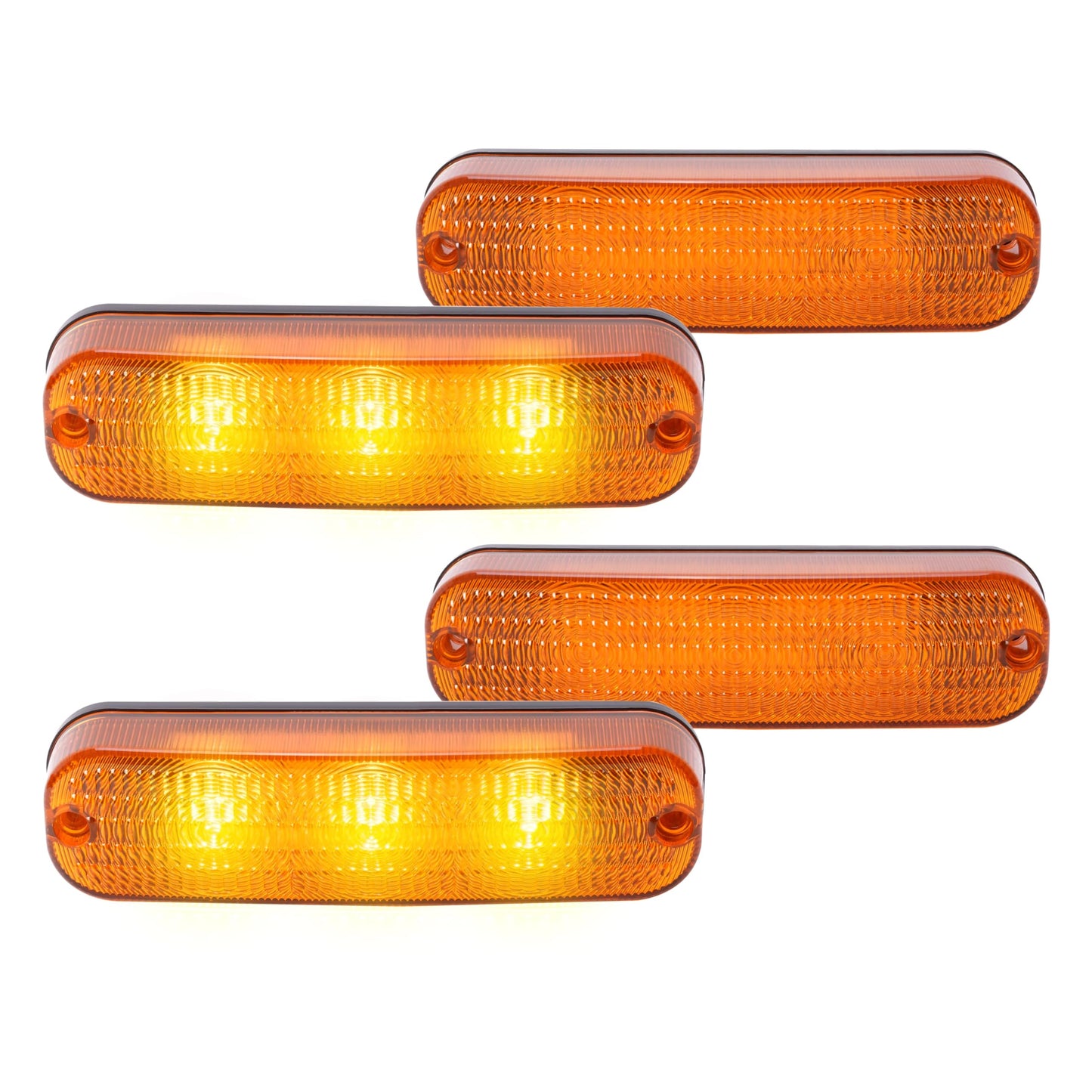 HECASA LED Flashing Amber Cab Light AR60250 for John Deere Tractor, 4Pcs, Plastic