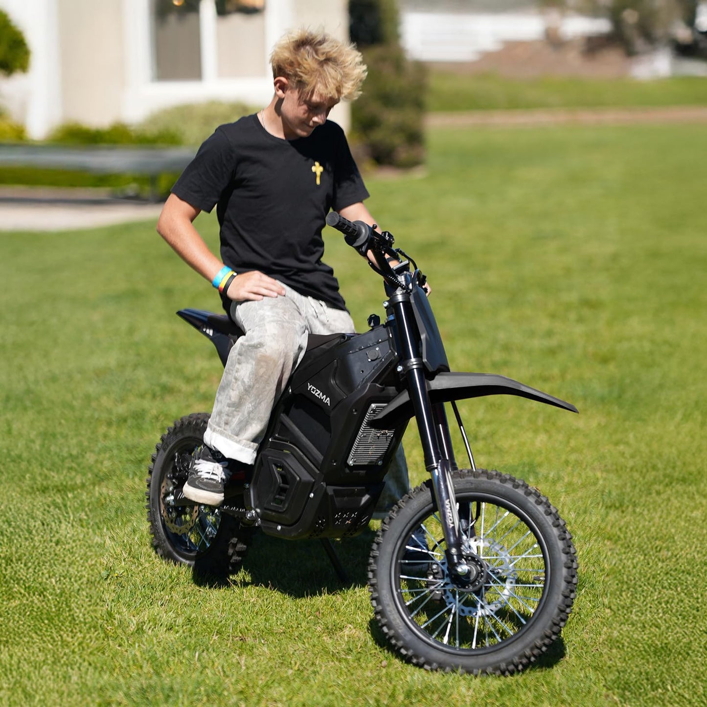 Yozma IN10 Electric Dirt Bike, 2600W 40MPH Electric-Motorcycle with 48V/23AH Battery Ebike, Full Hydraulic Brakes and Suspensions Mountain Off-Road E Dirt Bike, for Teens & Adults