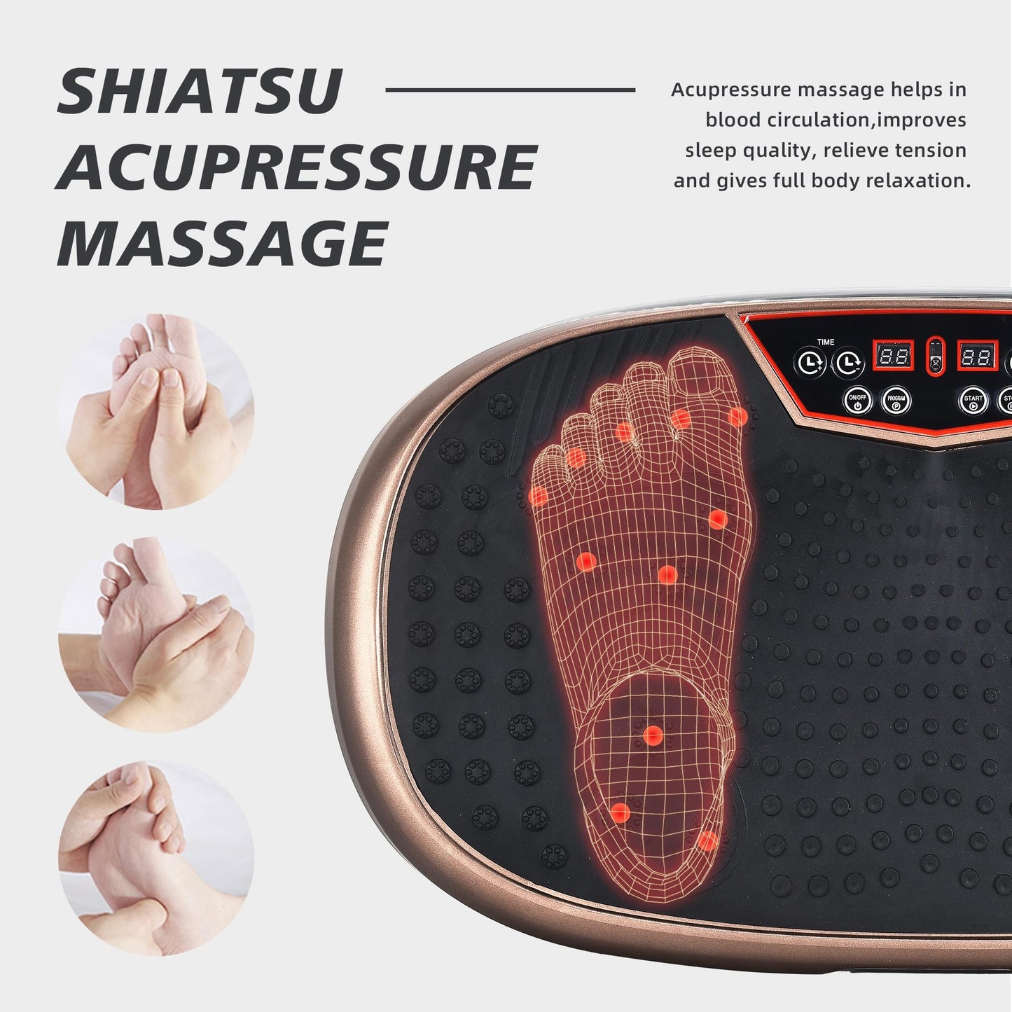 EILISON FitMaxx 3D XL Vibration Plate Exercise Machine - Whole Body Workout Vibration Platform w/Loop Bands - Lymphatic Drainage Machine for Weight Loss, Shaping, Recovery (Fitpro Brown)