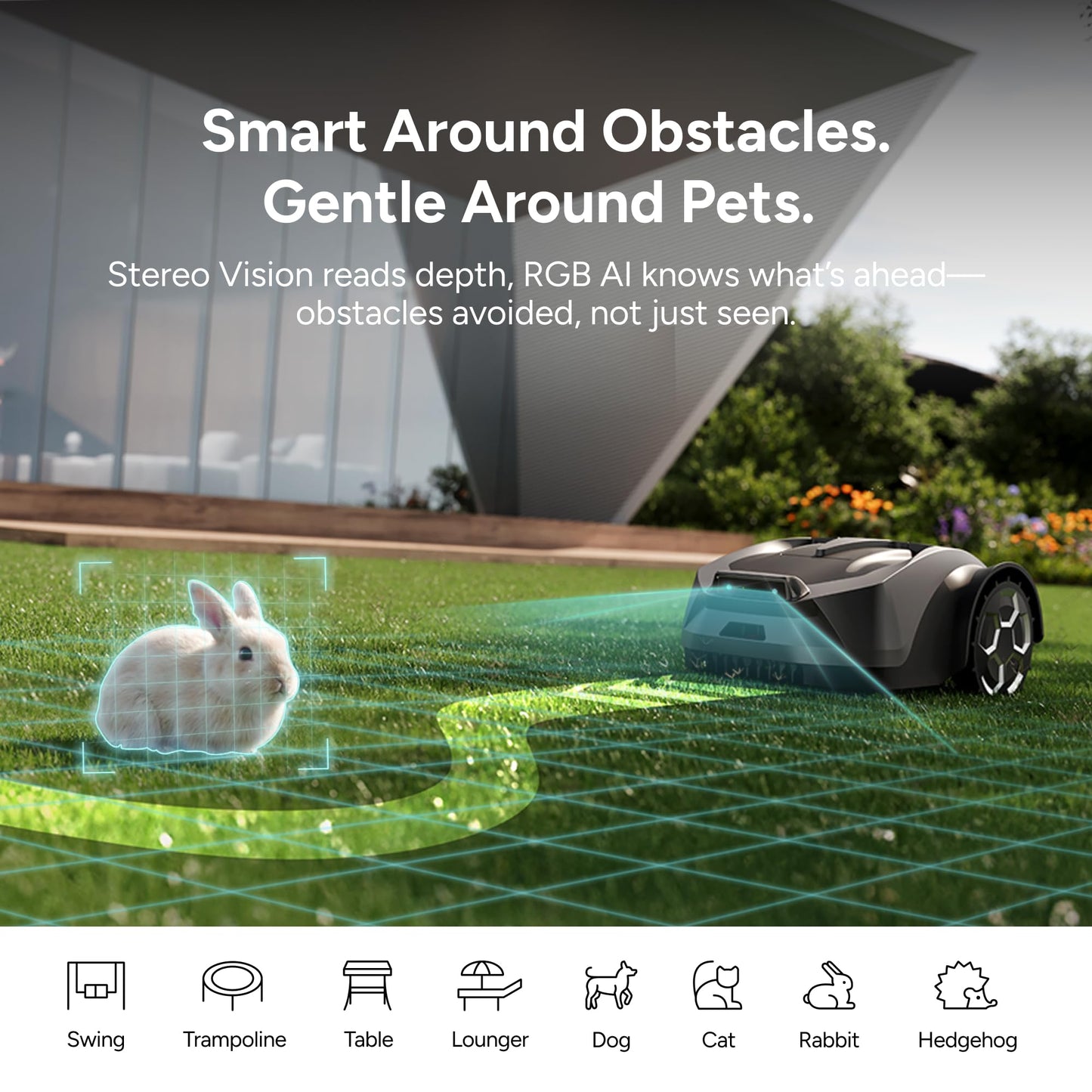 iGarden R55 Robot Lawn Mower Wire Free, NetRTK & Stereo Vision Robot Mower