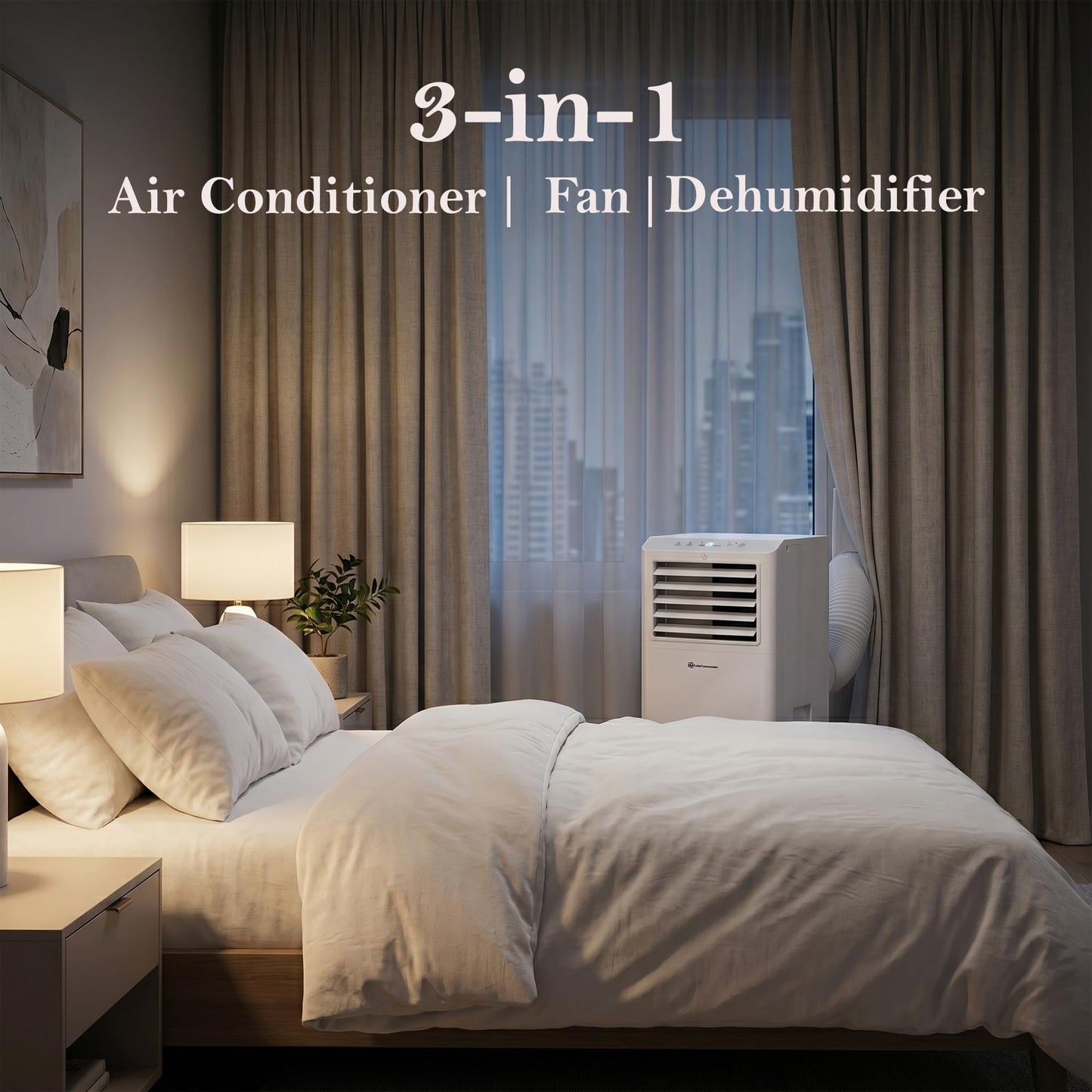 Global Commander Portable Air Conditioner Unit, 9000 BTU, (6K SACC), White (PAG-S06KCO630C)