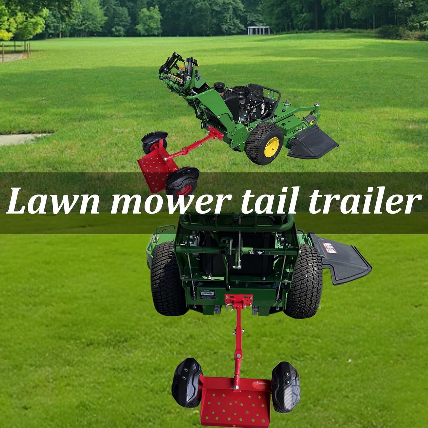 FINALAWOLF Wheels Lawn Mower Sulky for Lawn and Landscape Professionals,Mudguard Design,Anti-Skid Design, Vacuum tire (Red)