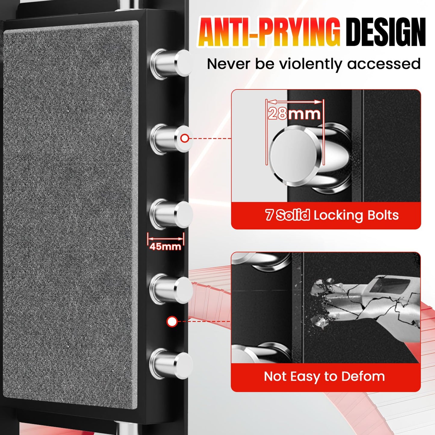 [𝟐𝟎𝟐𝟔] [𝟏𝐇 𝟏𝟕𝟎𝟎°𝐅][6.6 𝐂𝐮 𝐅𝐭] Fire Proof Safe for Home Documents, [60 𝐋𝐛𝐬] Large Heavy Duty Biometric Safe Box with Fingerprint & Keypad, Fireproof Safes with Anti-Theft Alarm