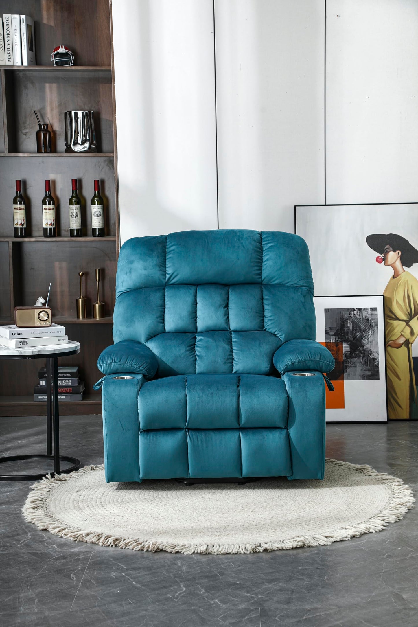 GDFStudio Oversized Power Lift Recliner Chair with Heat and Massage Electric Reclining Sofa Chair with Dual Remote Cup Holders Side Pockets OKIN Motor for Living Room Bedroom