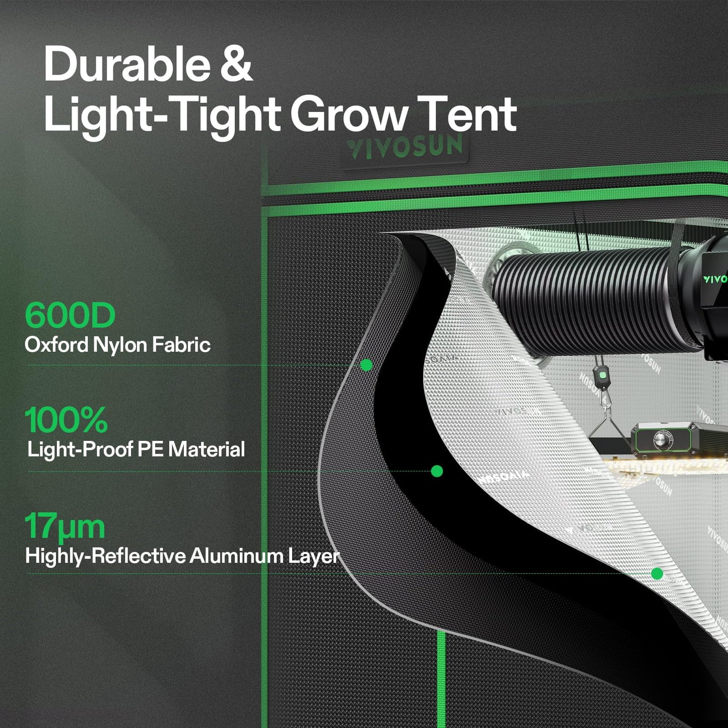 VIVOSUN GIY Smart Grow Tent System 2x2, WiFi-Integrated Grow Tent Kit, with Automate Ventilation and Circulation, Schedule Full Spectrum 100W LED Grow Light, and GrowHub E42A+ Controller