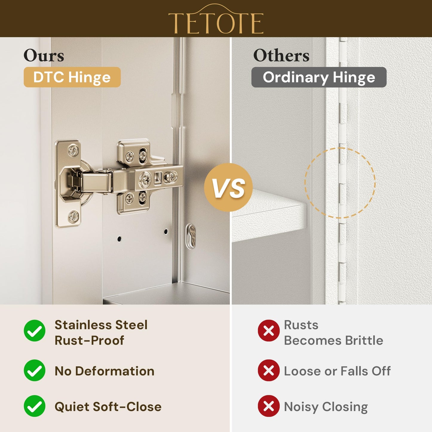 TETOTE 30 x 26 Bathroom Mirror with Storage with Tempered Beveled Mirror Silver Medicine Cabinet Aluminum Cabinet DTC Hinges, Stepless Adjustable Shelves, Recessed/Surface-Mounted