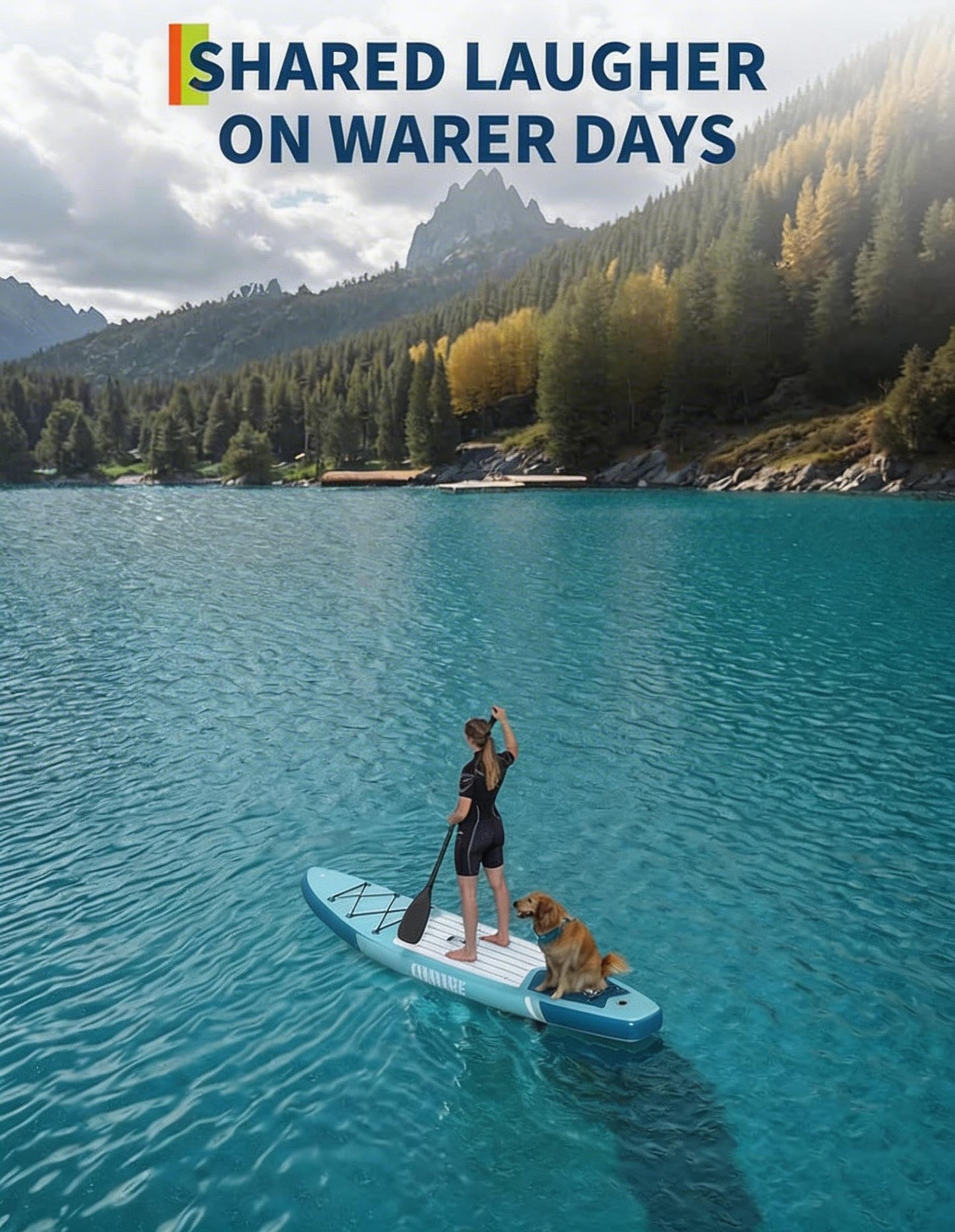 Ultra-Stable 10.6ft Inflatable Stand-Up Paddle Board for Adults, Non-Slip Deck, Camera Mount, 400lb Capacity, Kayak D-Rings, Portable SUP for Yoga & Fishing