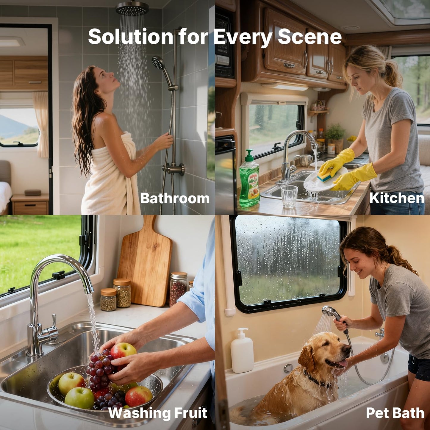 Gen II Ranein RV Tankless Water Heater 65,000 BTU, On-Demand Instant Hot Water, 12V Powered, High Altitude Ready, CSA Approved, Multi-Function Controller, Ideal for Simultaneous Use and Family Use