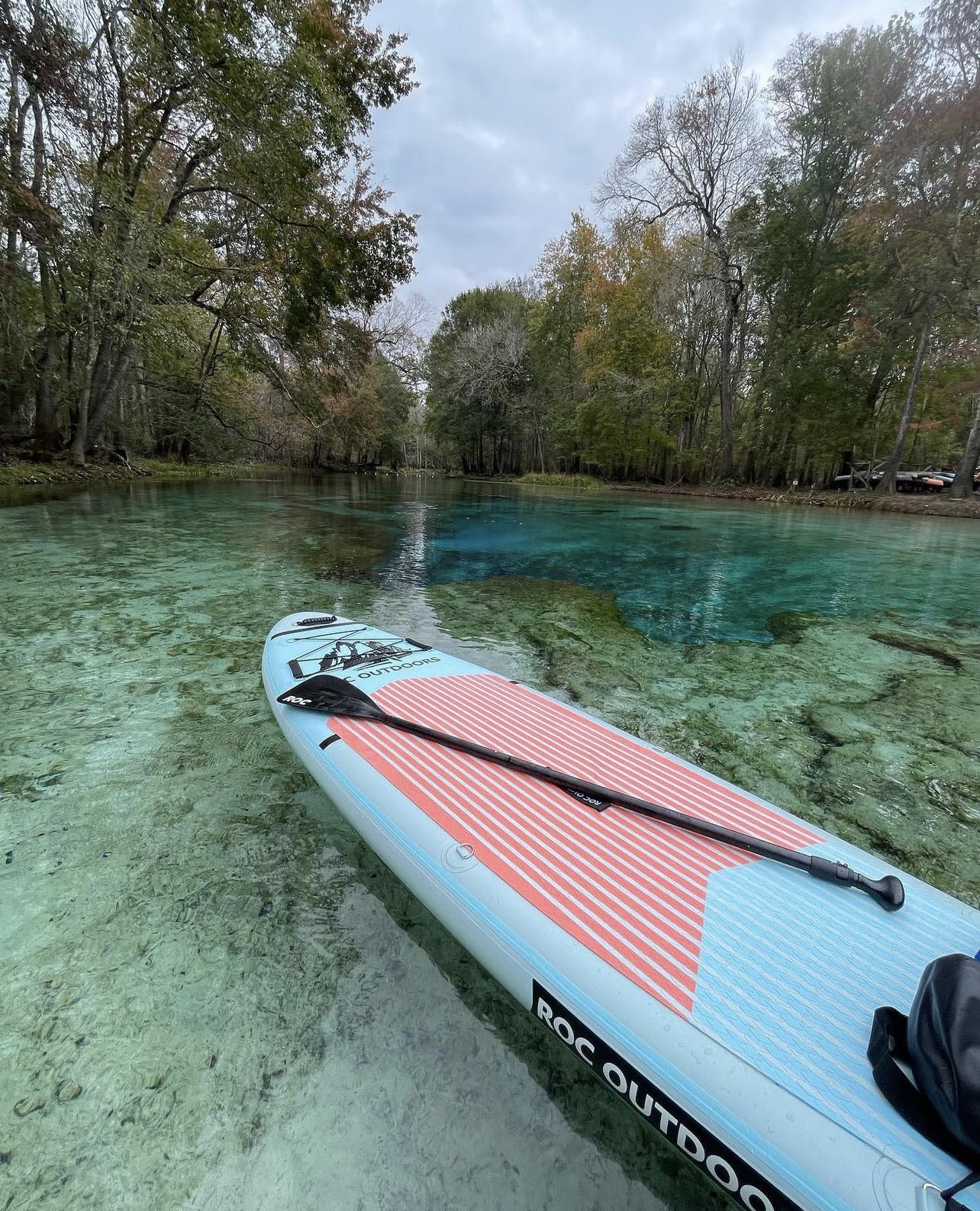 Roc Inflatable Stand Up Paddle Board with Premium SUP Paddle Board Accessories, Wide Stable Design, Non-Slip Comfort Deck for Youth & Adults (Cloud)