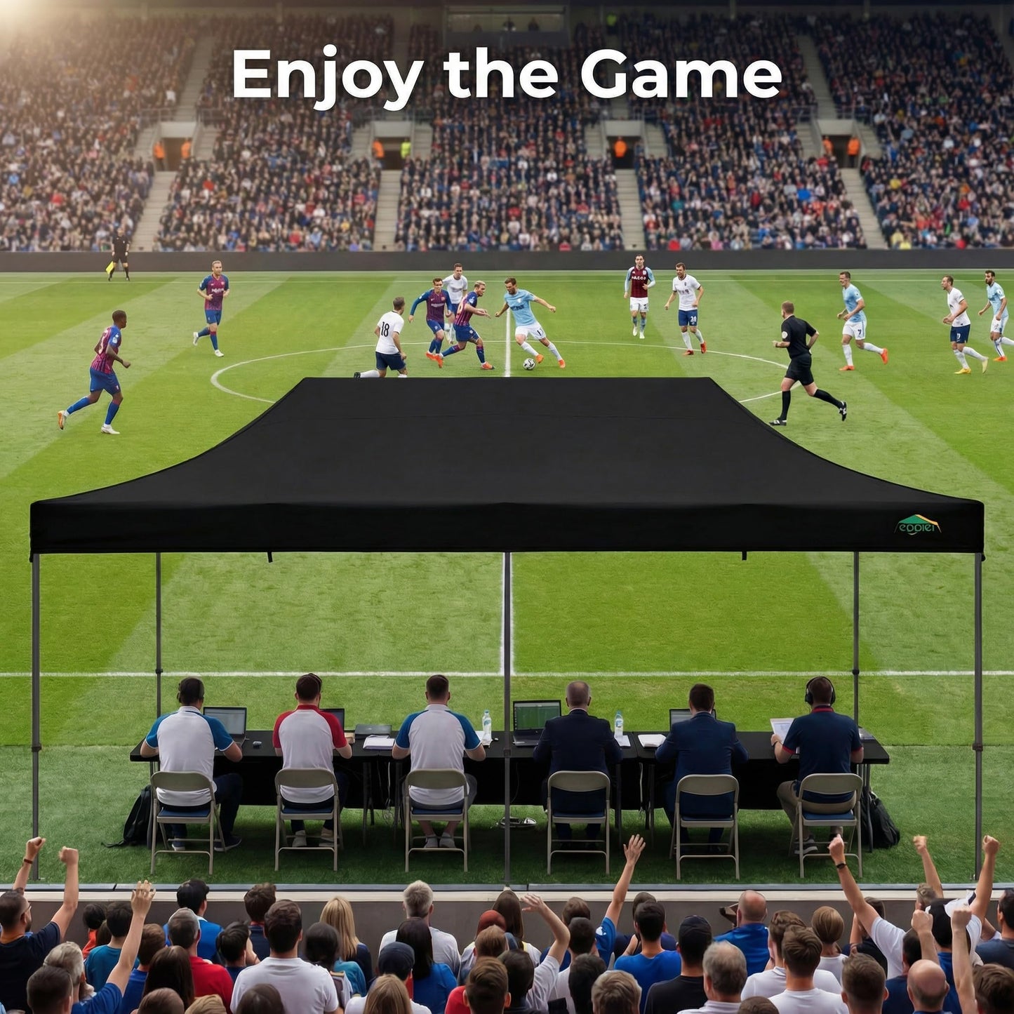COBIZI 10x20 Pop up Canopy Tent Heavy Duty with 6 Sidewalls, Easy Set-up Commercial Outdoor Party Tents, 100% Waterproof Wedding Gazebo, 3 Height Adjustable with Wheeled Bag, Jet Black