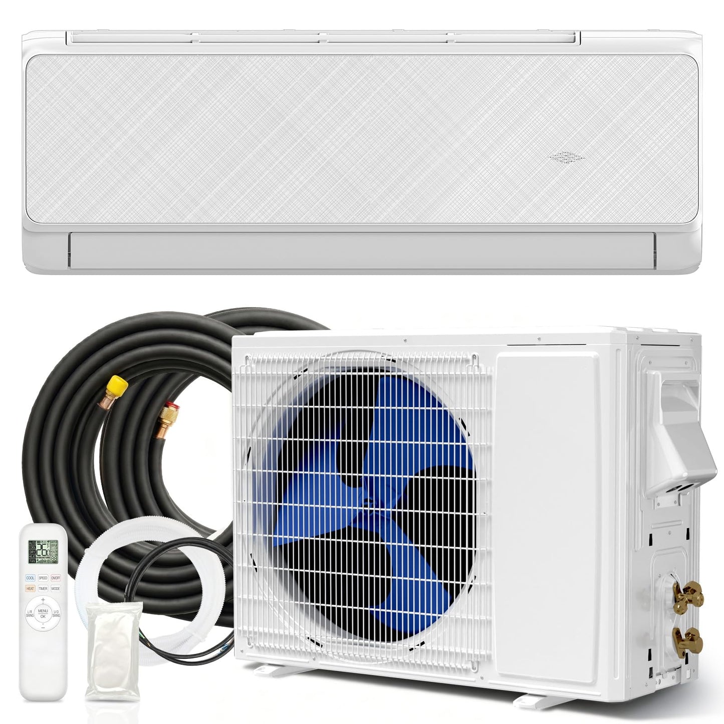 Antarctic Star 9000 BTU Mini Split AC/Heating System, 19 SEER2 Energy Efficient Mini Split Air Conditioner with Heat Pump, Low Noise, Wall Mount AC Unit, Cools Up to 450 Sq.Ft, 115V for Home Bedroom