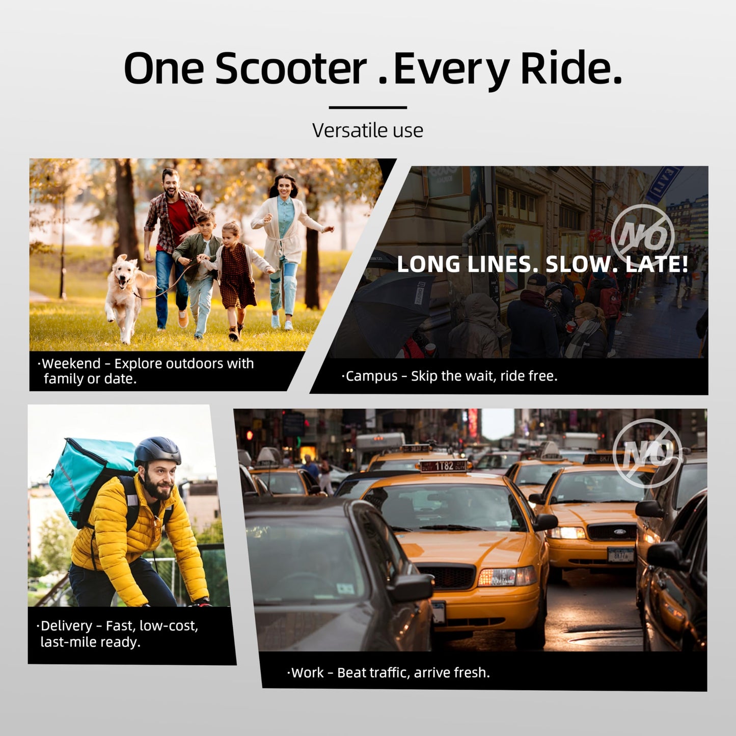 CUNFON Electric Scooter, Up to 31 MPH, 50 Mile Long Range, Dual Brake & Dual Suspension, 1600W Peak Motor, Off-Road Heavy Duty E-Scooter for Adults and Teens, 300+ lbs