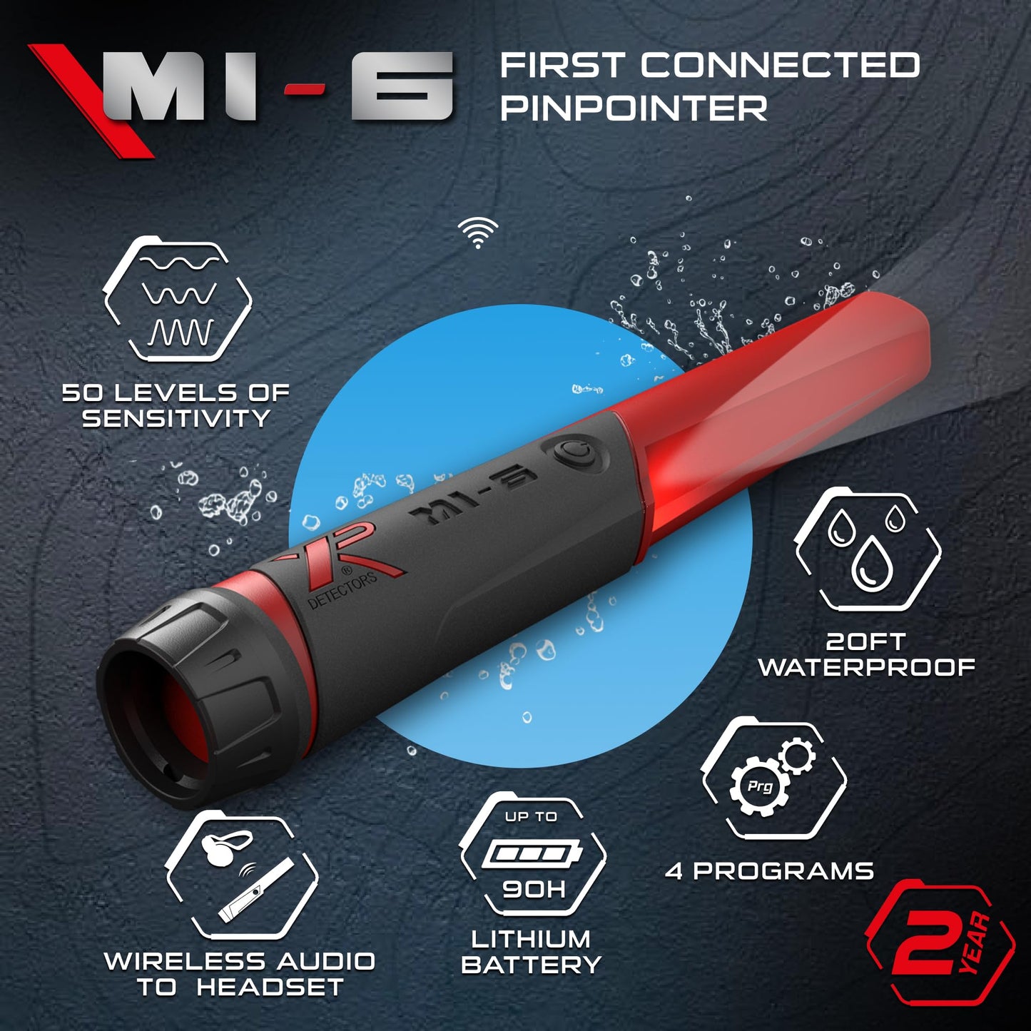 XP Metal Detectors Deus II - 13x11 FMF Coil with MI-6 pinpointer Bundle - Waterproof and Fully Wireless - with Remote Control & S-Telescopic stem (DEUS2-34FMFRCEA + MI-6)
