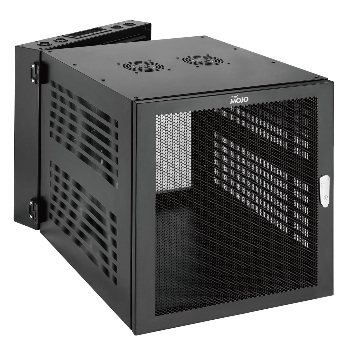 Tecmojo Enterprise-Grade 12U Swing-Out Wall Mount Network Cabinet,27.6inch Depth Server Cabinet, Load Bearing 331lbs (150 kg), Mesh Door, 12U Rack for 19in Computer/AV/Data/IT Equipment