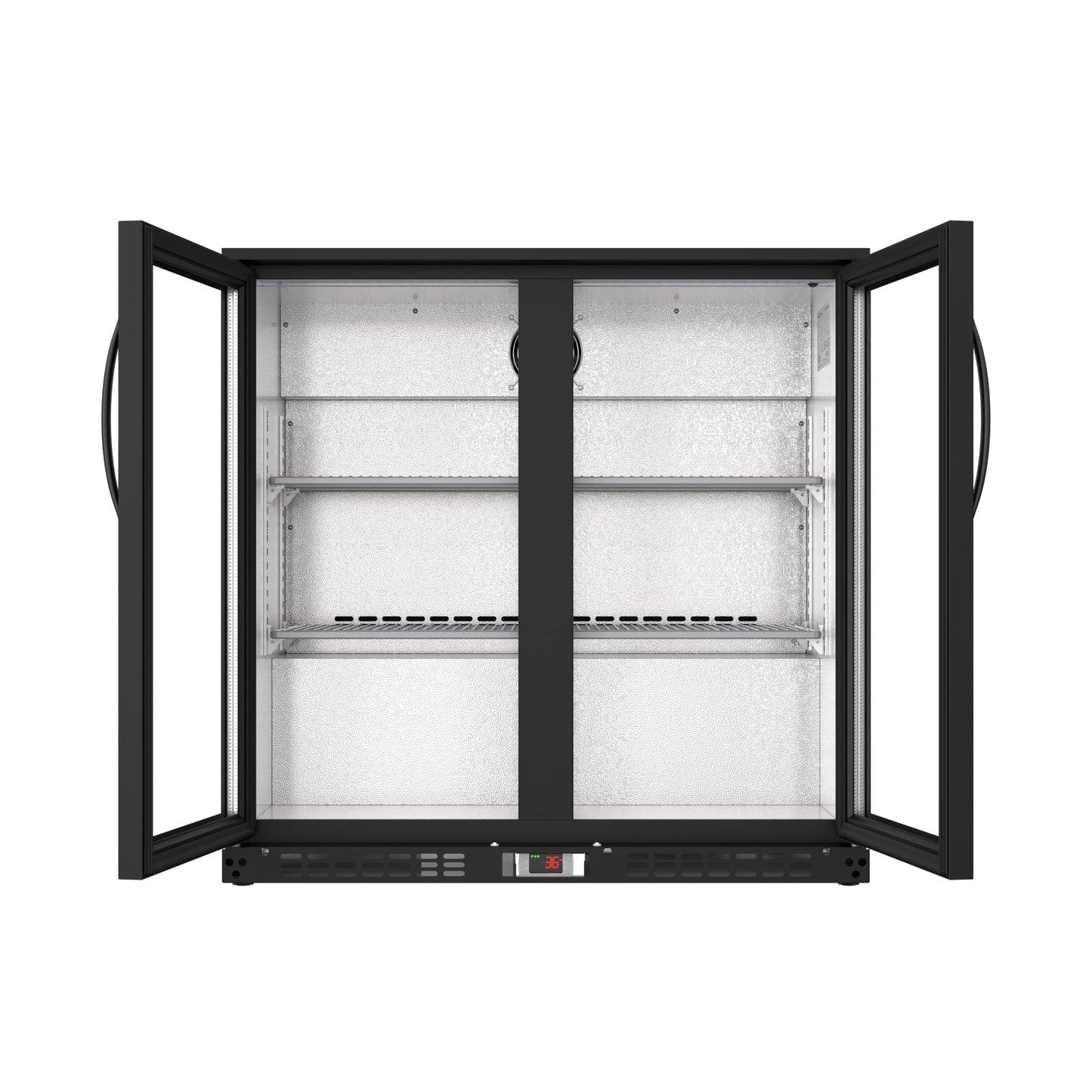 KoolMore BC-2DSW-BK Refrigerator, Double Door, Black