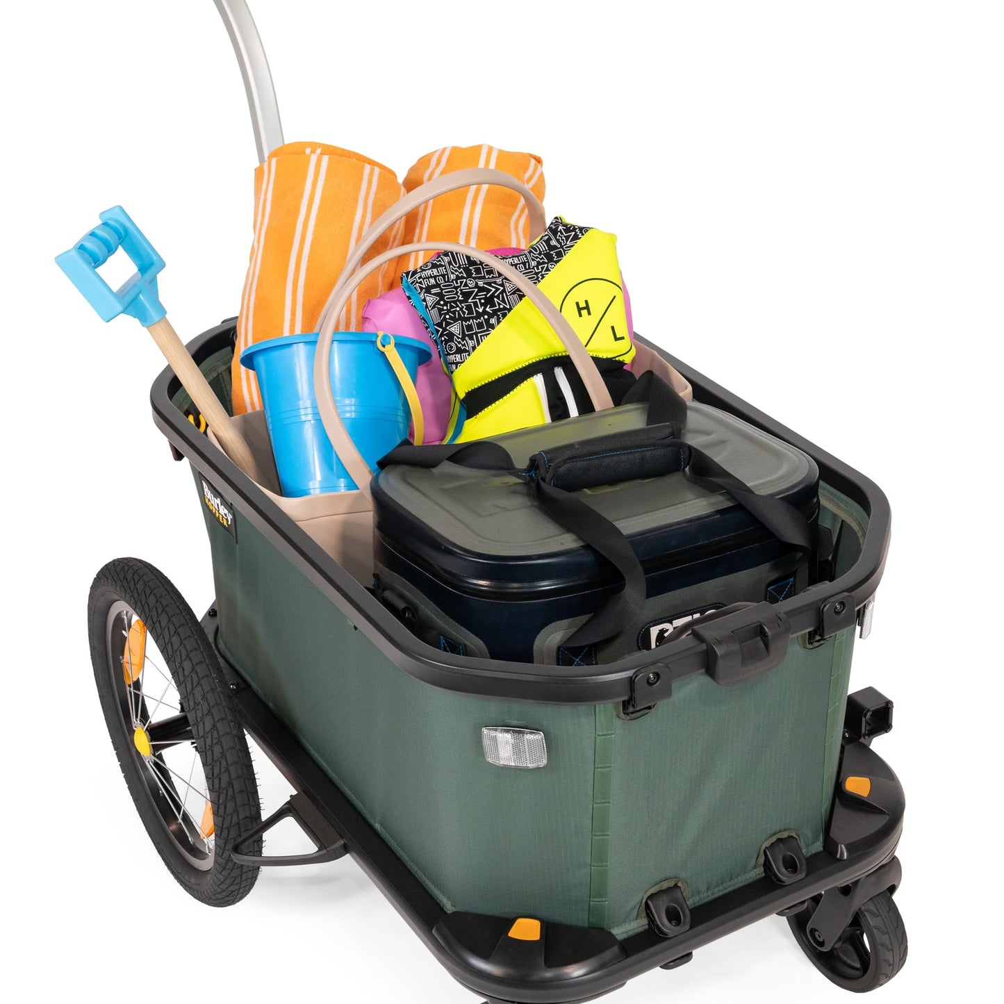 Burley Hopper | Compact Cargo Bike Trailer & Stroller Wagon with Spacious Storage, Rigid Floor, Durable Interior & Parking Brake