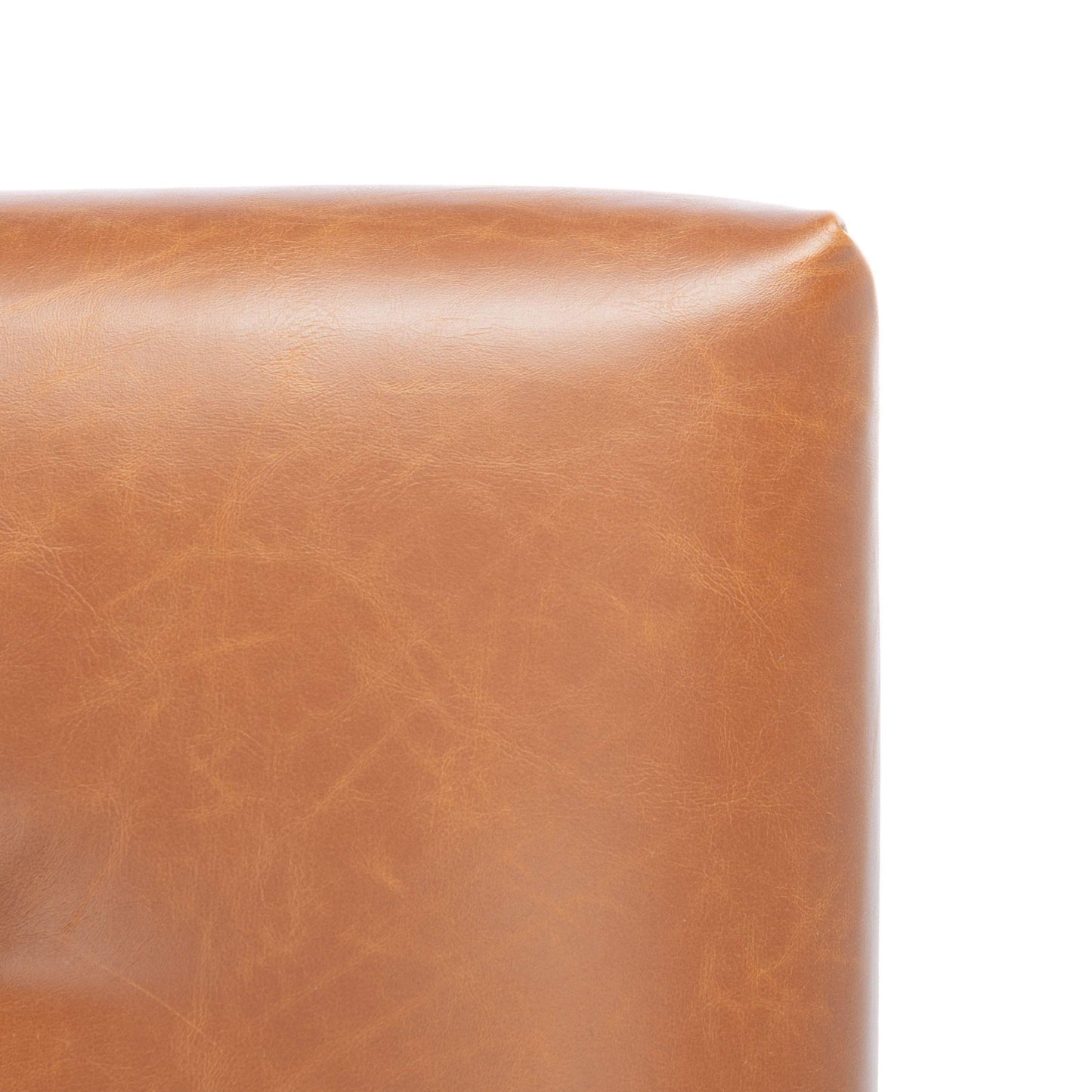 SAFAVIEH Home Collection Roald Faux Leather Sofa Accent Club Chair ACH6209C, Light Brown/Antique Coffee