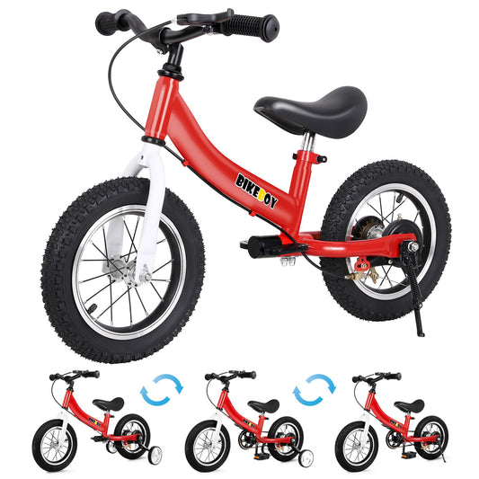 Balance Bike 3 in 1,The Dual Use of a Kids Balance Bike and Toddler Bike, for 2 3 4 5 6 7 Years Old -12 14 16 Inches with Training Theory, Brake, Pedal