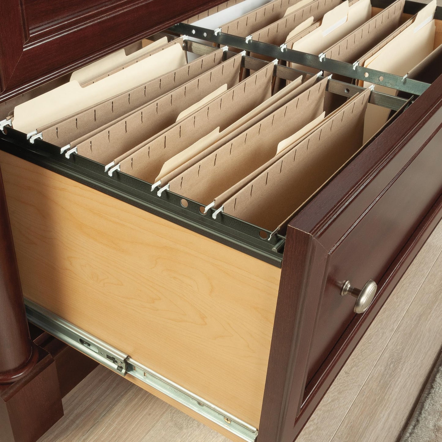 Sauder Palladia File Cabinet with 2 Drawers, Safety Mechanism, Lateral File Cabinet - Select Cherry Finish