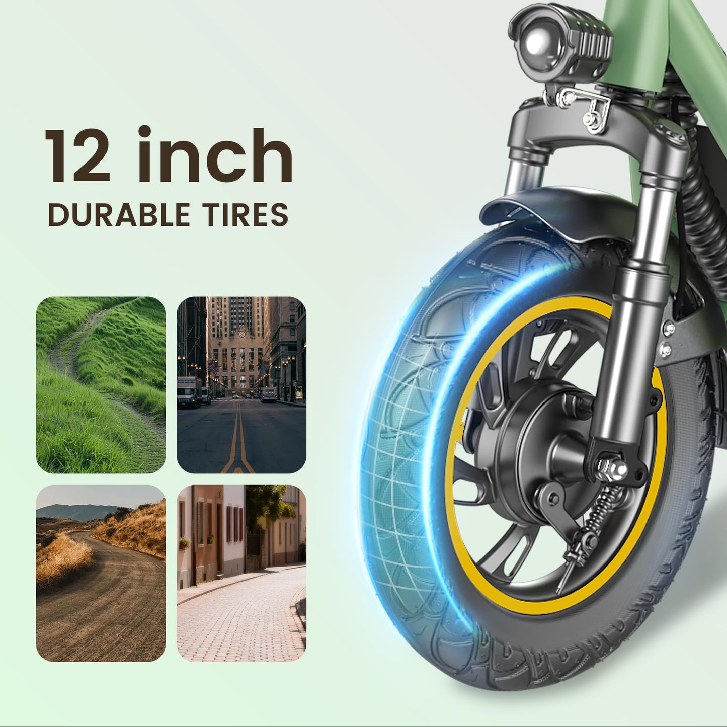 Gyroor C1Pro Electric Scooter with Seat for Adults, Foldable Commuter E-Scooter, 25-Mile Range & 19 MPH Top Speed, 12" Pneumatic Tires, Dual Suspension for Daily Commuting