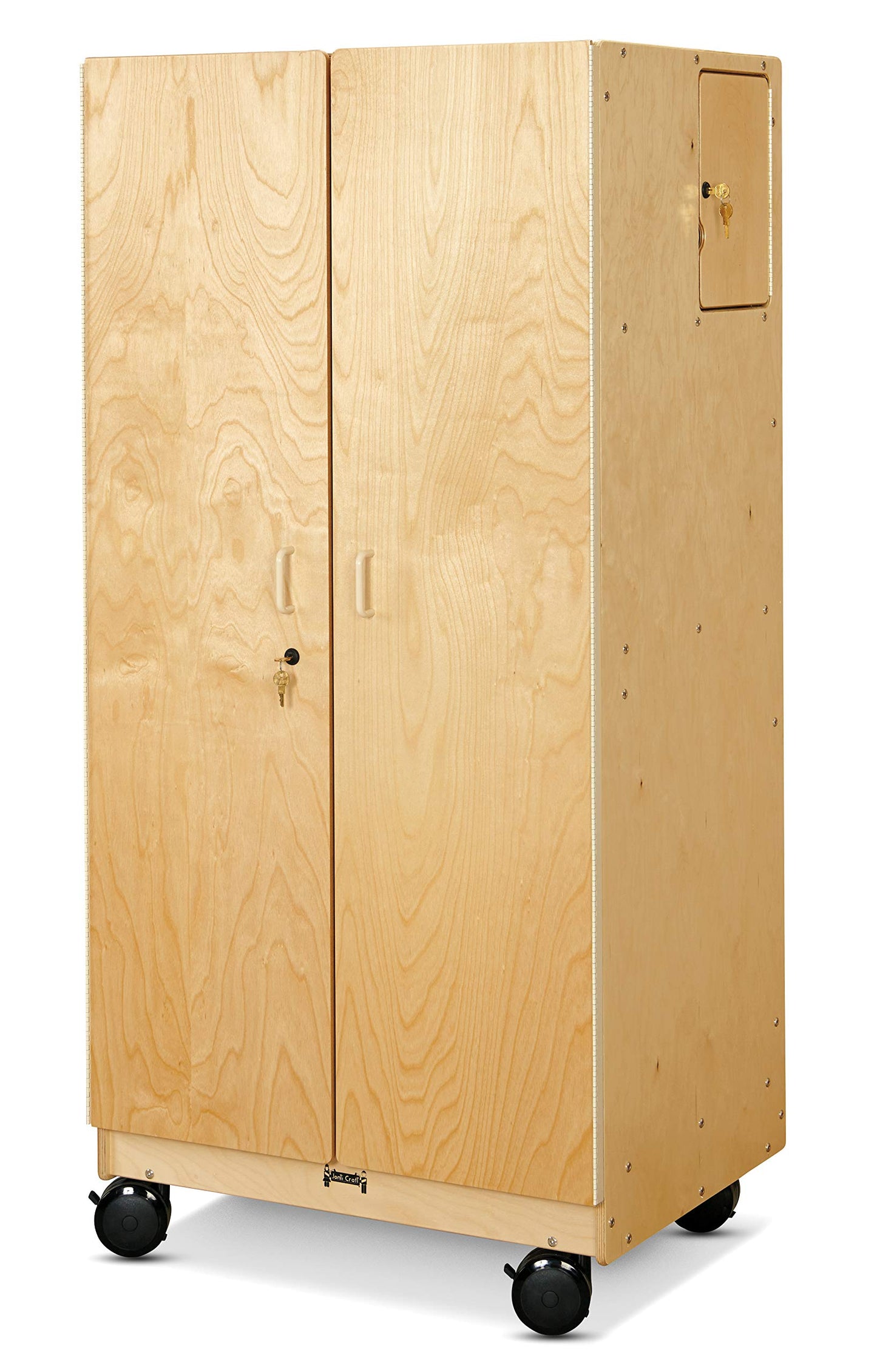 Jonti-Craft 5946JC Hideaway Storage Mobile Cabinet, Beige Large
