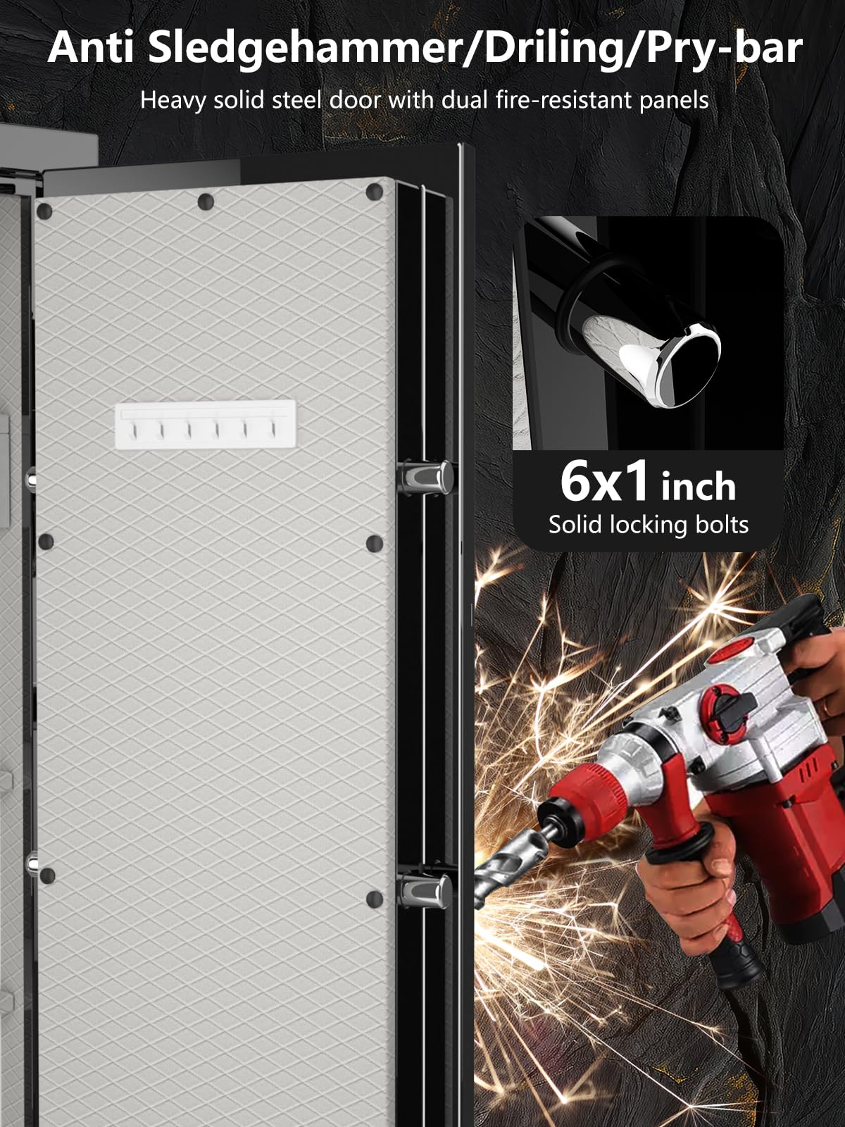 TIGERKING Large Fireproof Safe with Digital Lock, 13.12 cu.ft Heavy Duty Large Safe for Home Business Office
