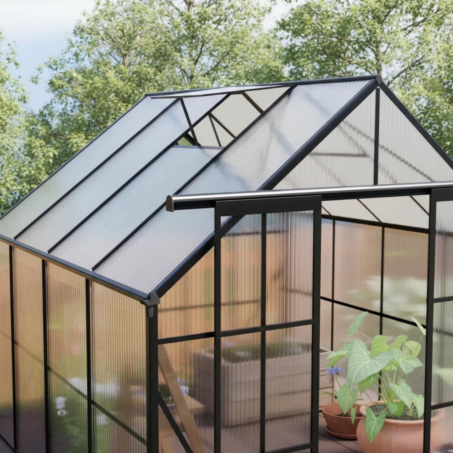 TrygoalGreenhouse, Walk-in Polycarbonate Greenhouses
