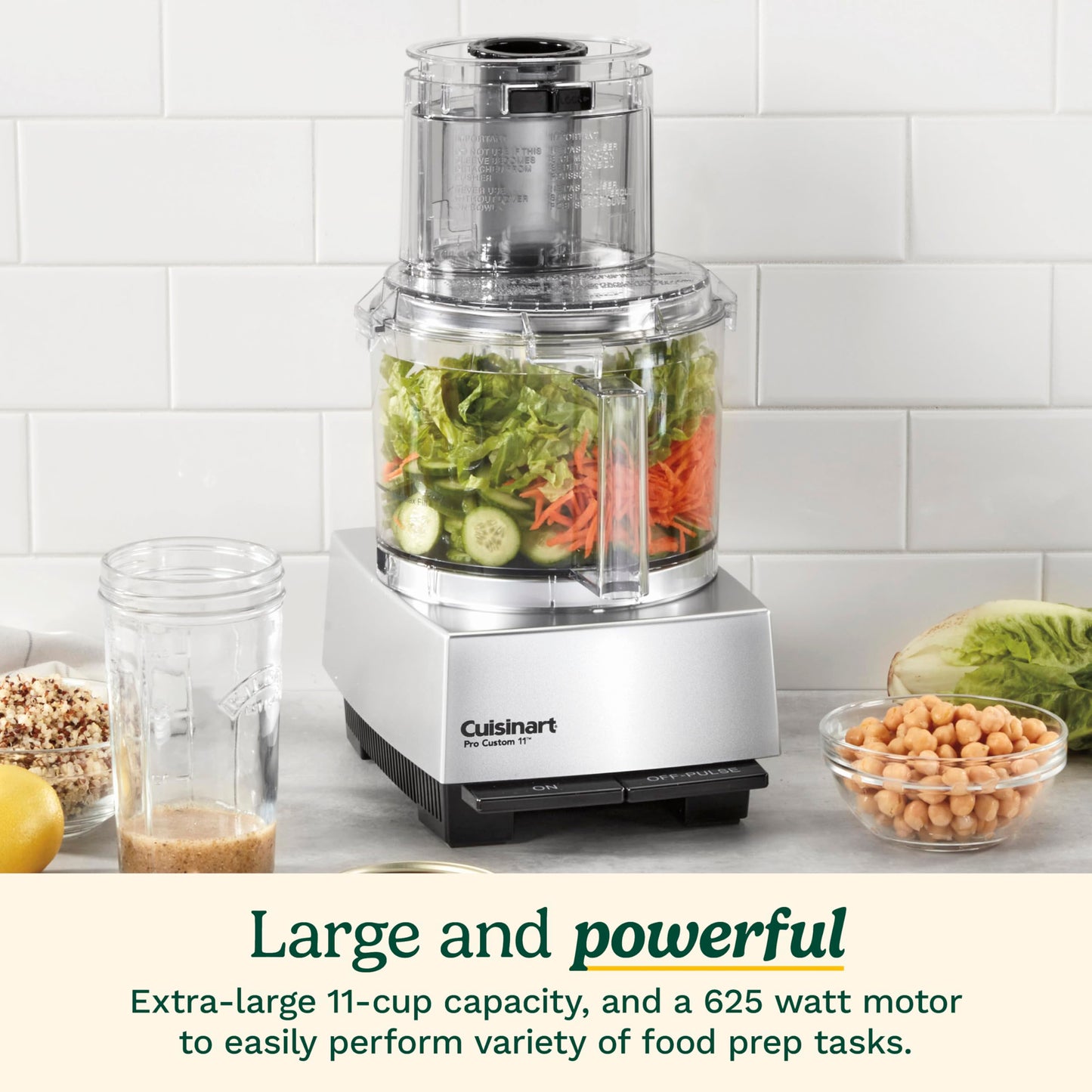 Cuisinart Food Processor, Dishwasher Safe 11-Cup Food Processor with Slicing & Shredding Discs, Cuisinart Pro Custom 11 Stainless Steel Electric Chopper & Kitchen Food Processor, Chrome, DLC-8SBCYP1