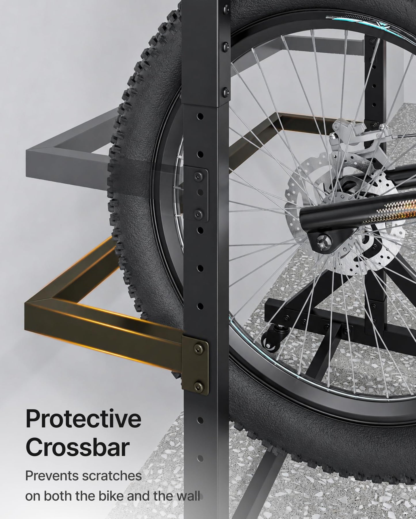 monTEK Rolling 3-Bike Rack Garage, Up to 4.5" Tire Width