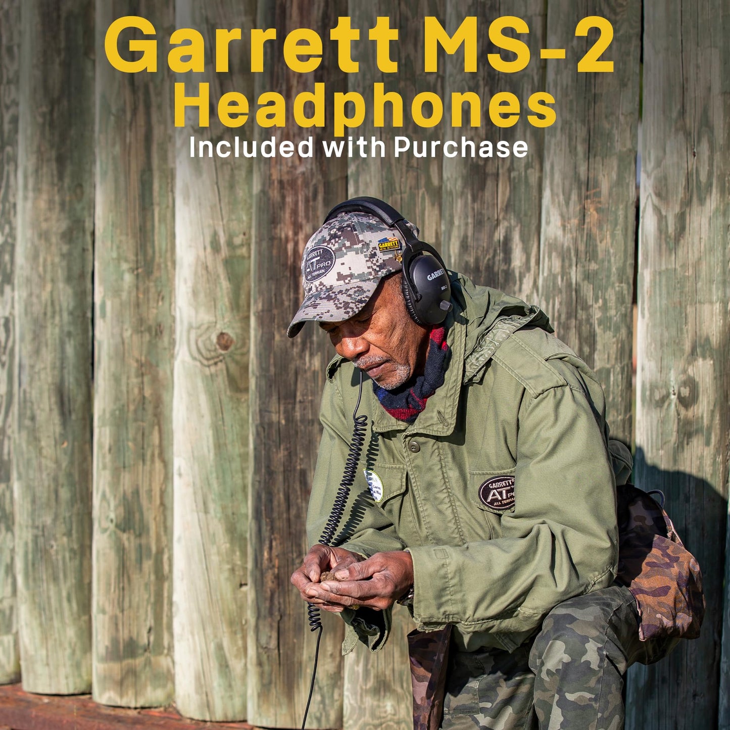 Garrett AT Pro Metal Detector – Made in the USA - Waterproof to 10ft, Proportional Audio, Iron Audio, Fast Recovery, Digital Target ID, Includes MS-2 Headphones