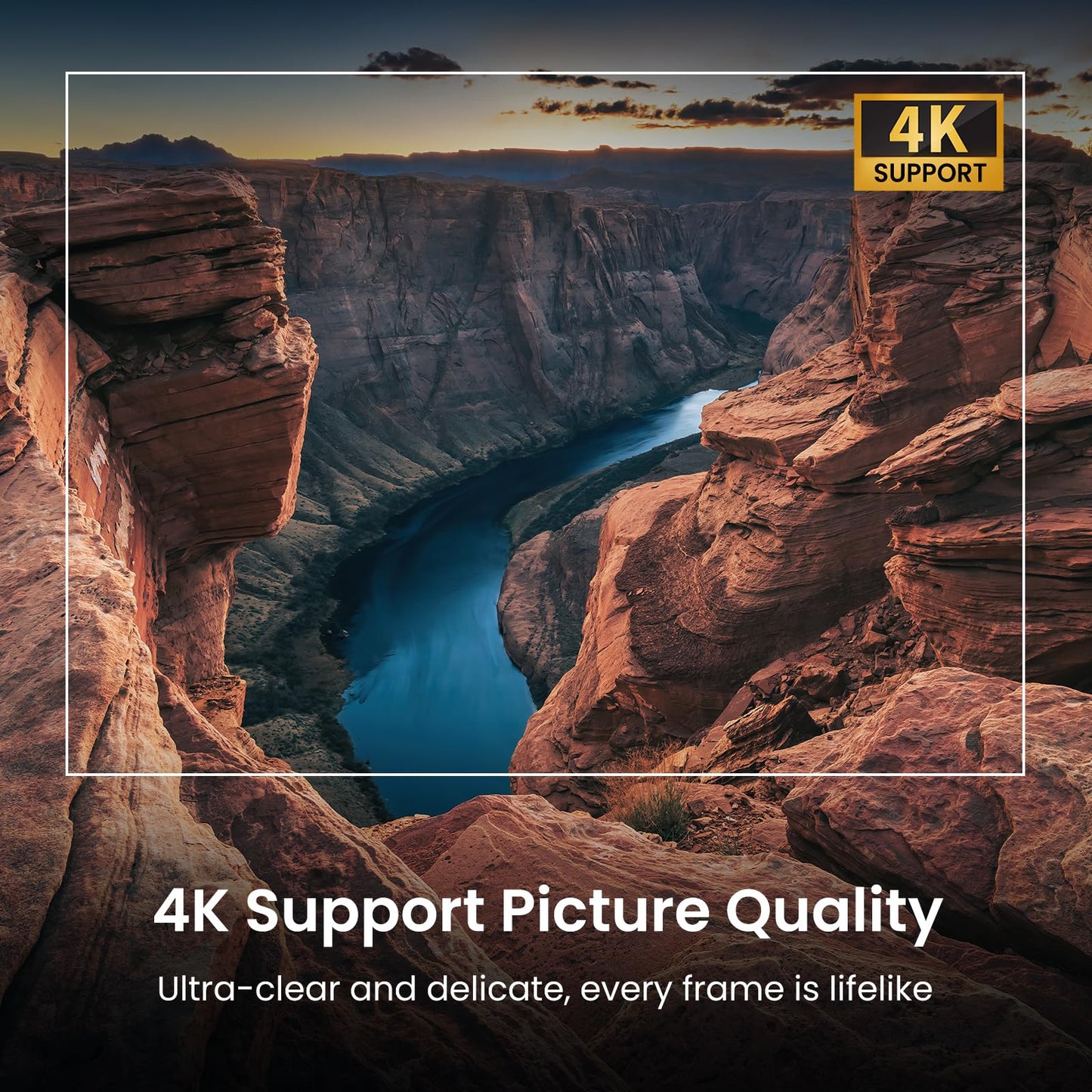 HAPPRUN Native 1080P Projector, Bluetooth Home Theater Movie Projector with Built-in Speaker, Compatible with Smartphone, HDMI, Fire Stick, PS5, Indoor & Outdoor Use -With Google TV System