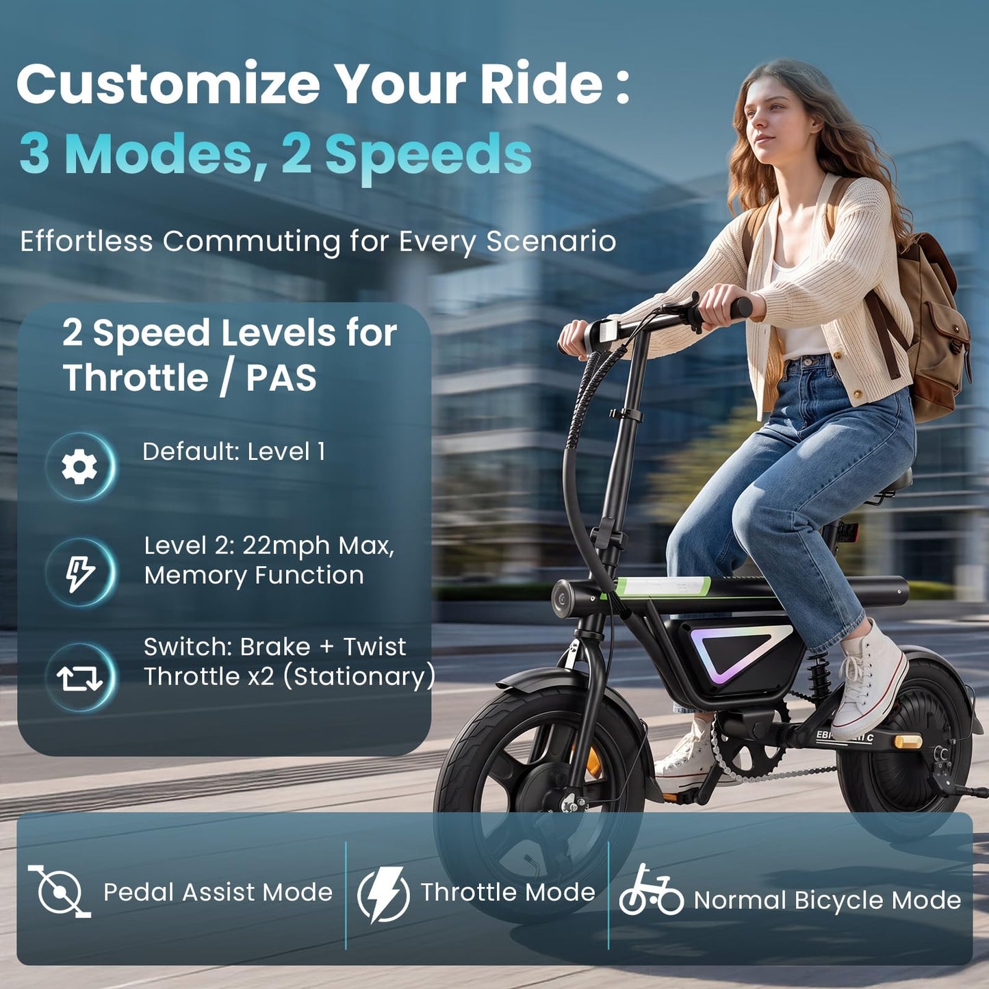 AYOLNY Electric Bike for Adults, 1500W/1000W Peak Motor 26" Ebike & 14" Foldable Electric Bike, 80/70/55 Miles Range 36V Battery Electric Bicycle for Commuting