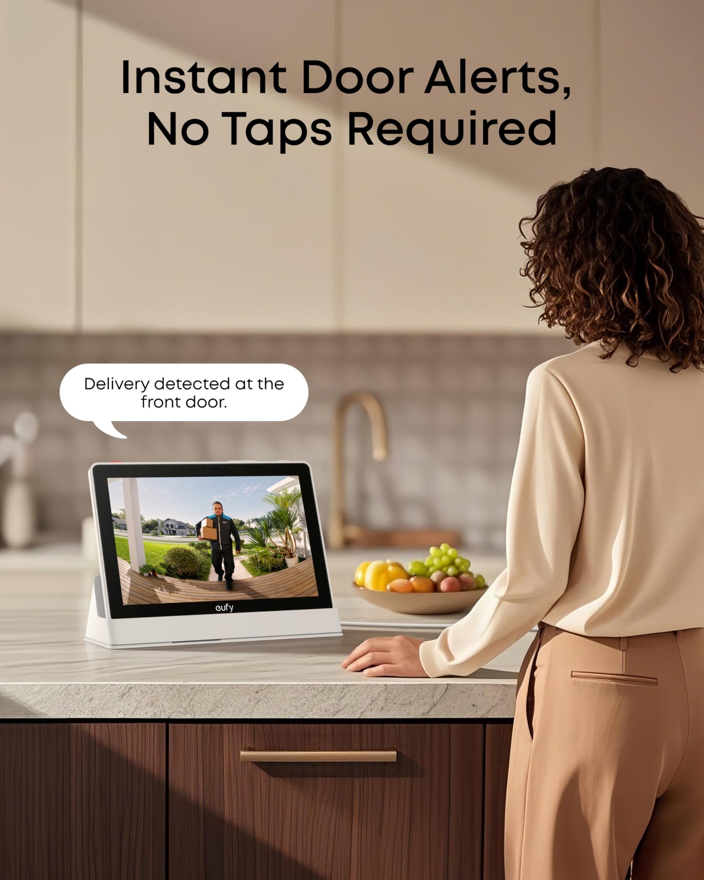 eufy Security eufy Smart Display E10, Smart Home Hub, 8" Control Panel, Compatible Devices, Four Views on One Screen, Instant Door Alerts, Daily Event Reports, One Tap Control, 64GB EMMC