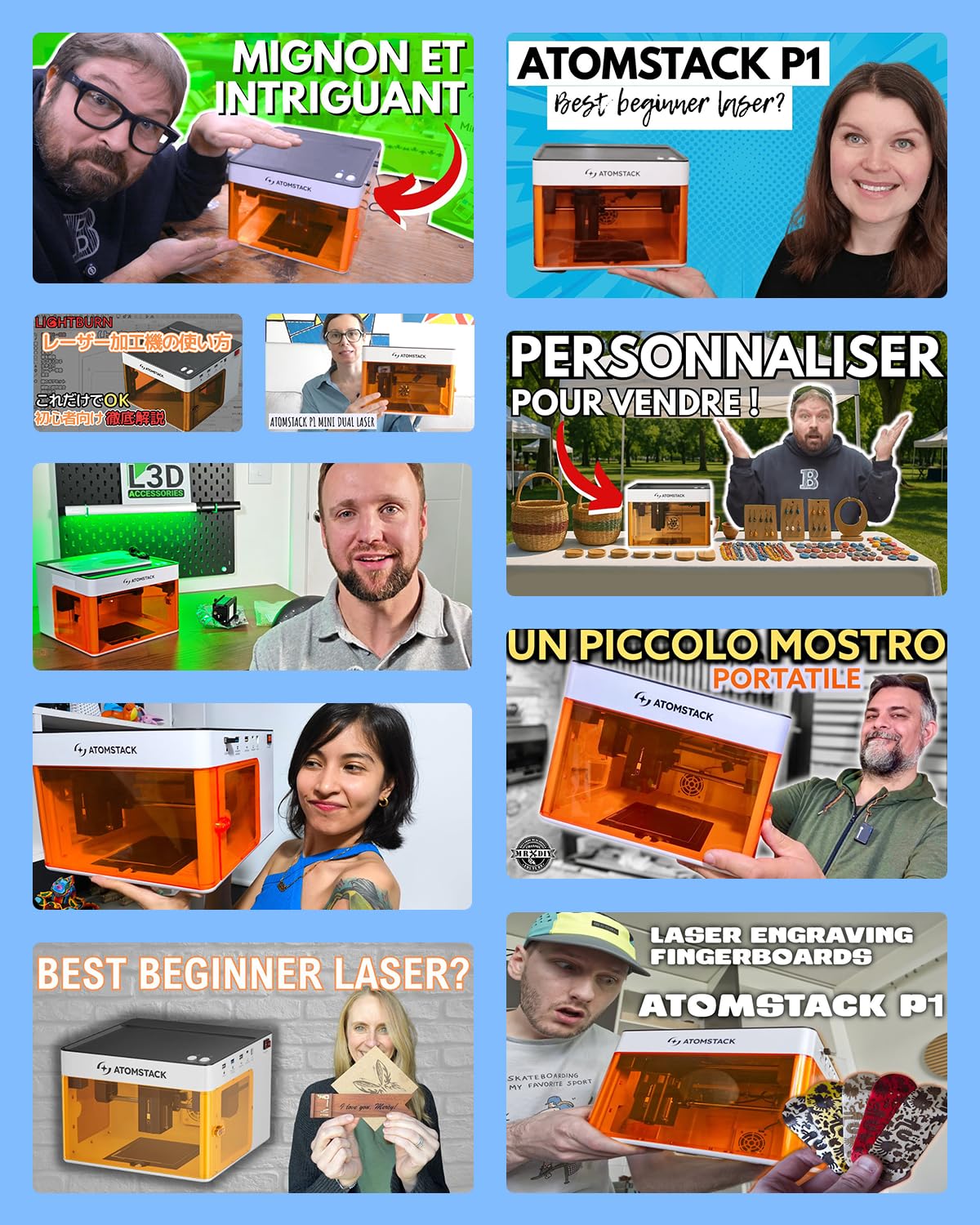 ATOMSTACK P1 5W Laser Engraver Dual, 5W Diode, 1.2W Infrared Laser, Unibody Laser Engraving Machine, 10000 mm/min, 5000mW Diode for Beginners DIY, Wood, Leather, Acrylic, Metal, Class 1 Safe