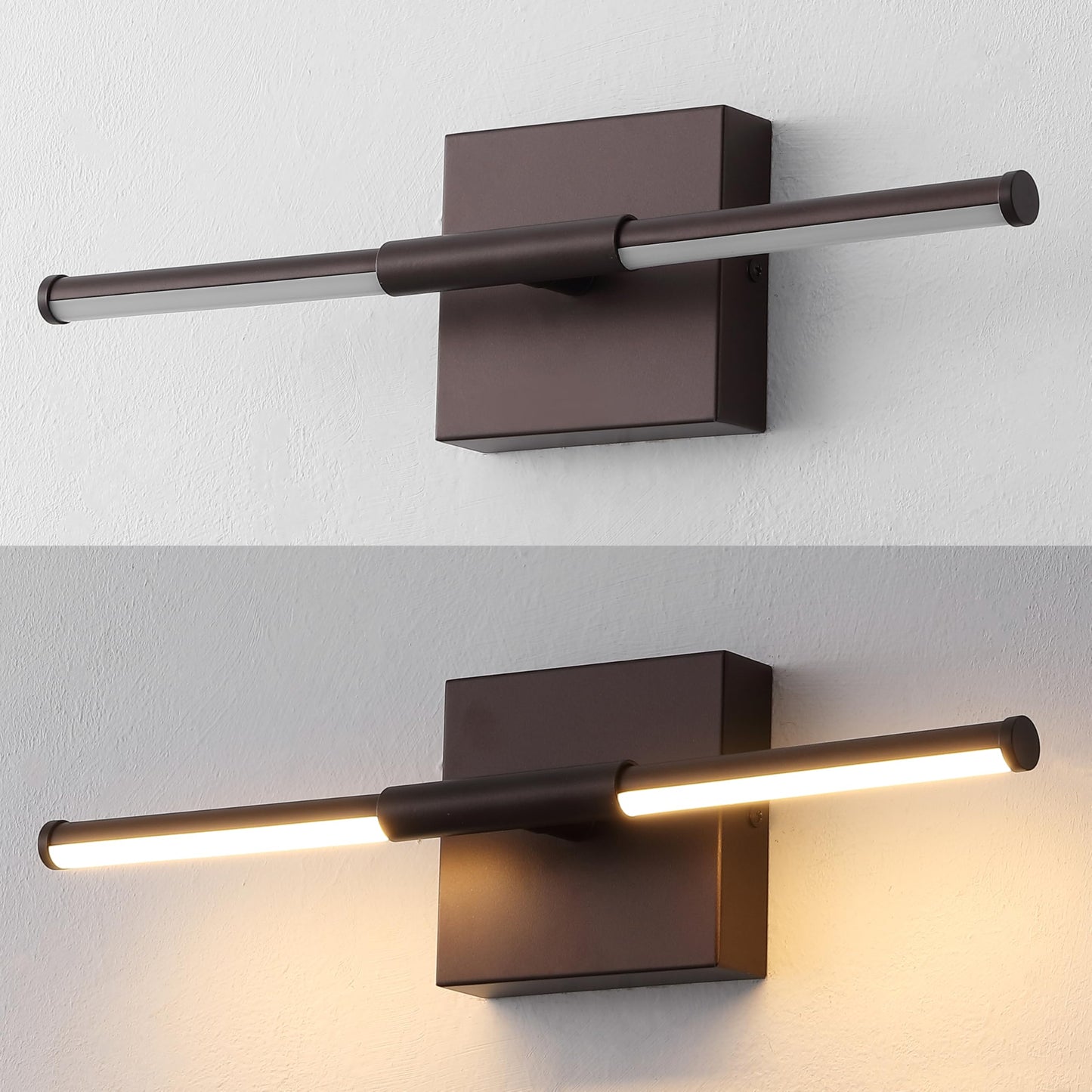 JONATHAN Y Makena LED Wall Sconce, 16.25in Metal, Oil-Rubbed Bronze, Model JYL7039D for Bedroom, Bathroom, Living Room, Kitchen
