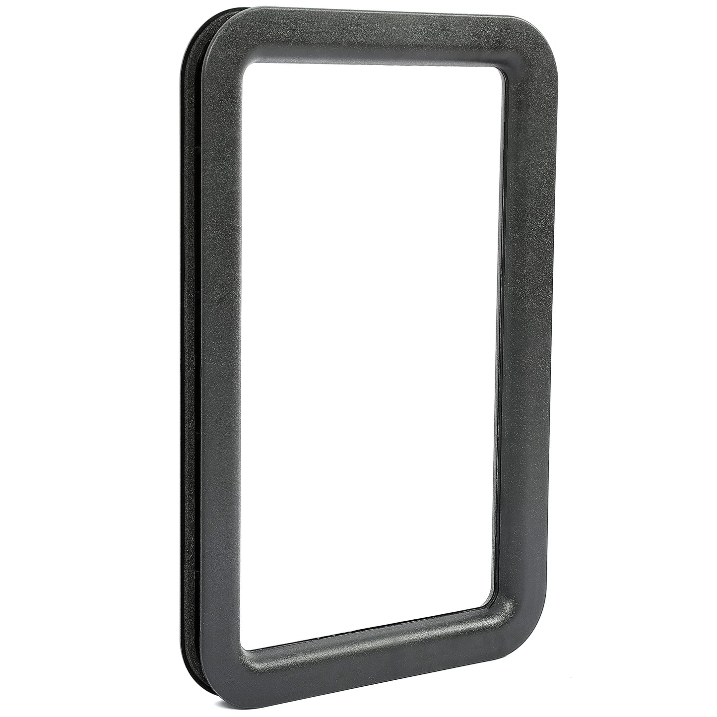 KUAFU Entry Door Window Frame for RV Trailer, Black, 15-3/4in x 24-3/4in, Model GO-1095